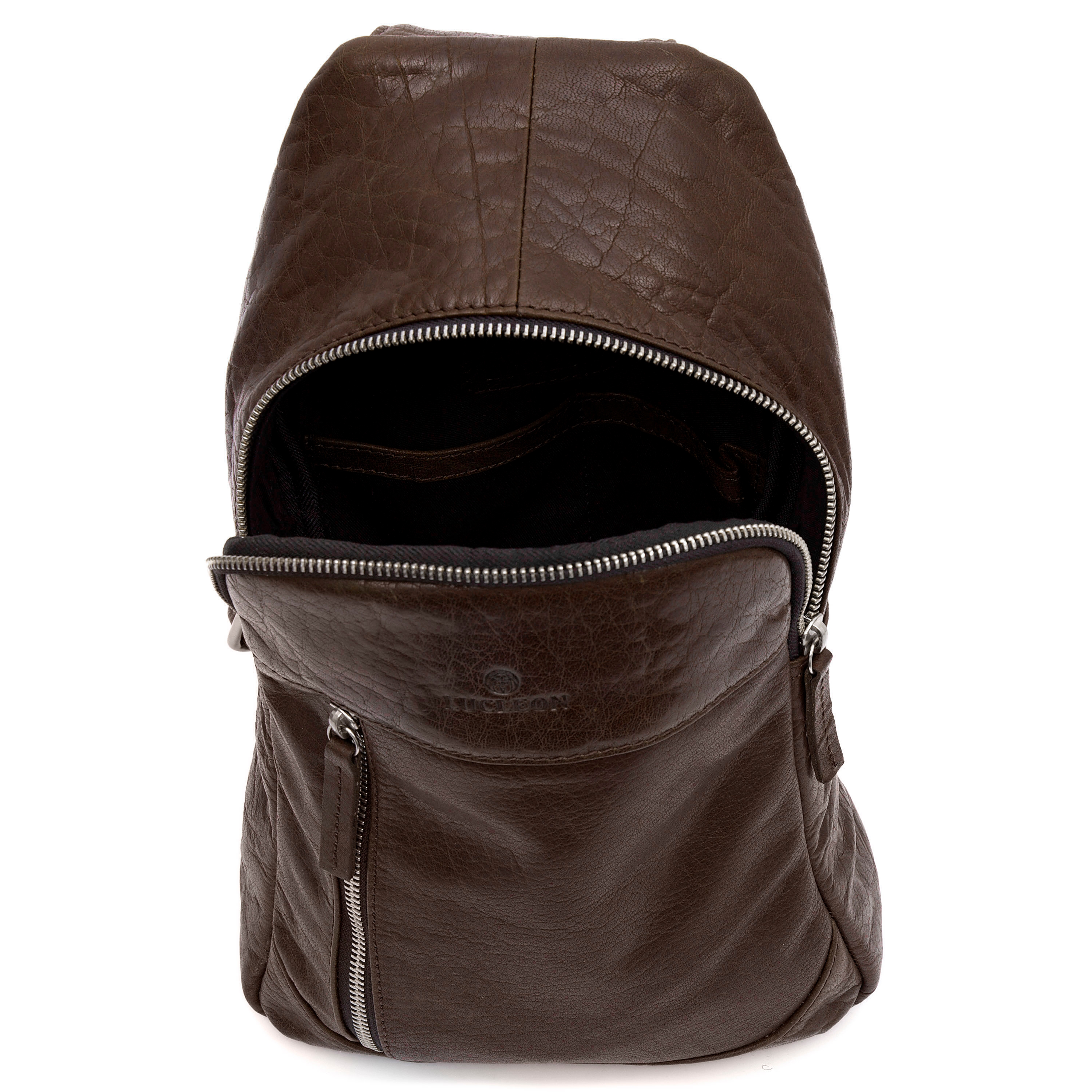 Brązowa skórzana mini torba na ramię Montreal - 4