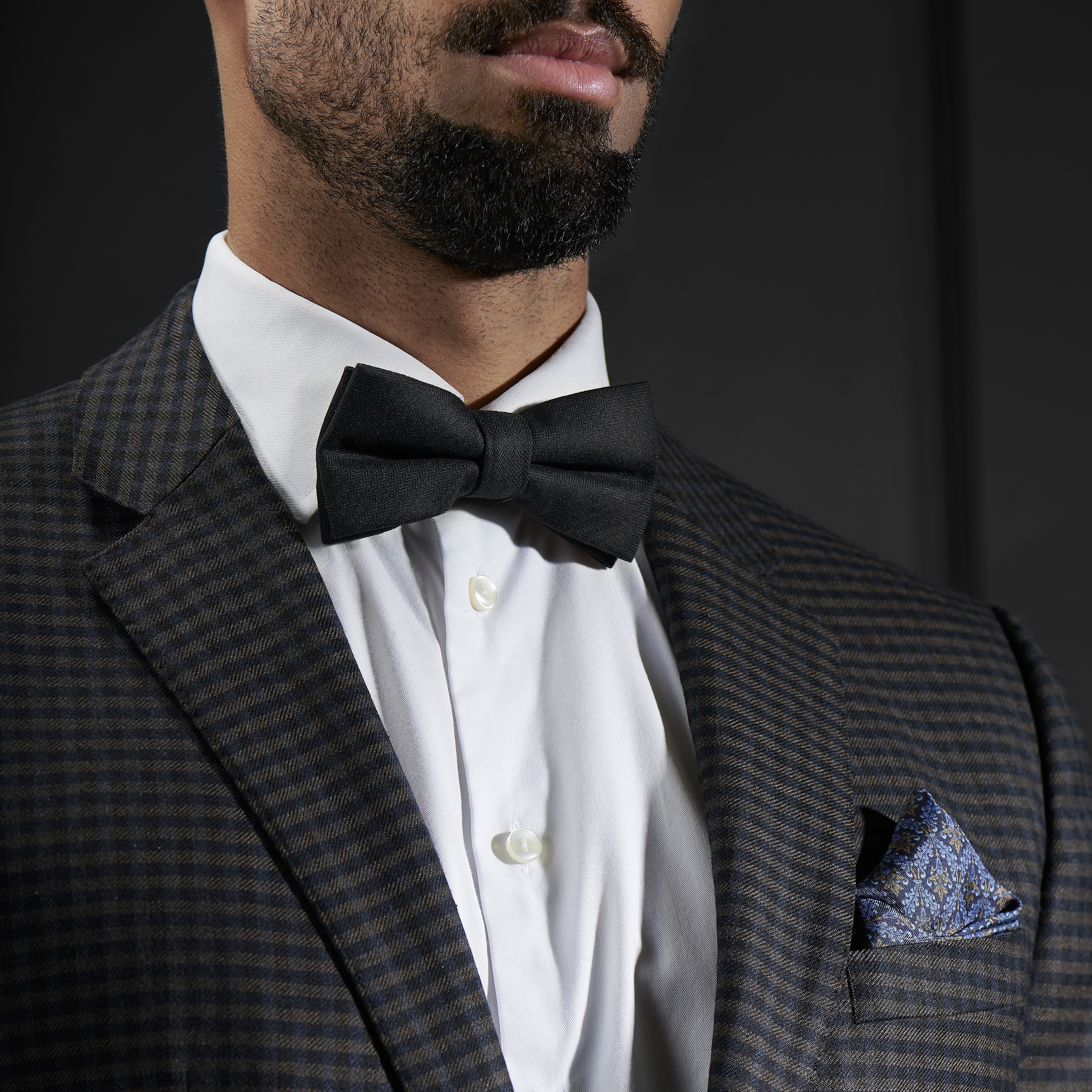 Zwarte Vlinderdas met Patroon - 3