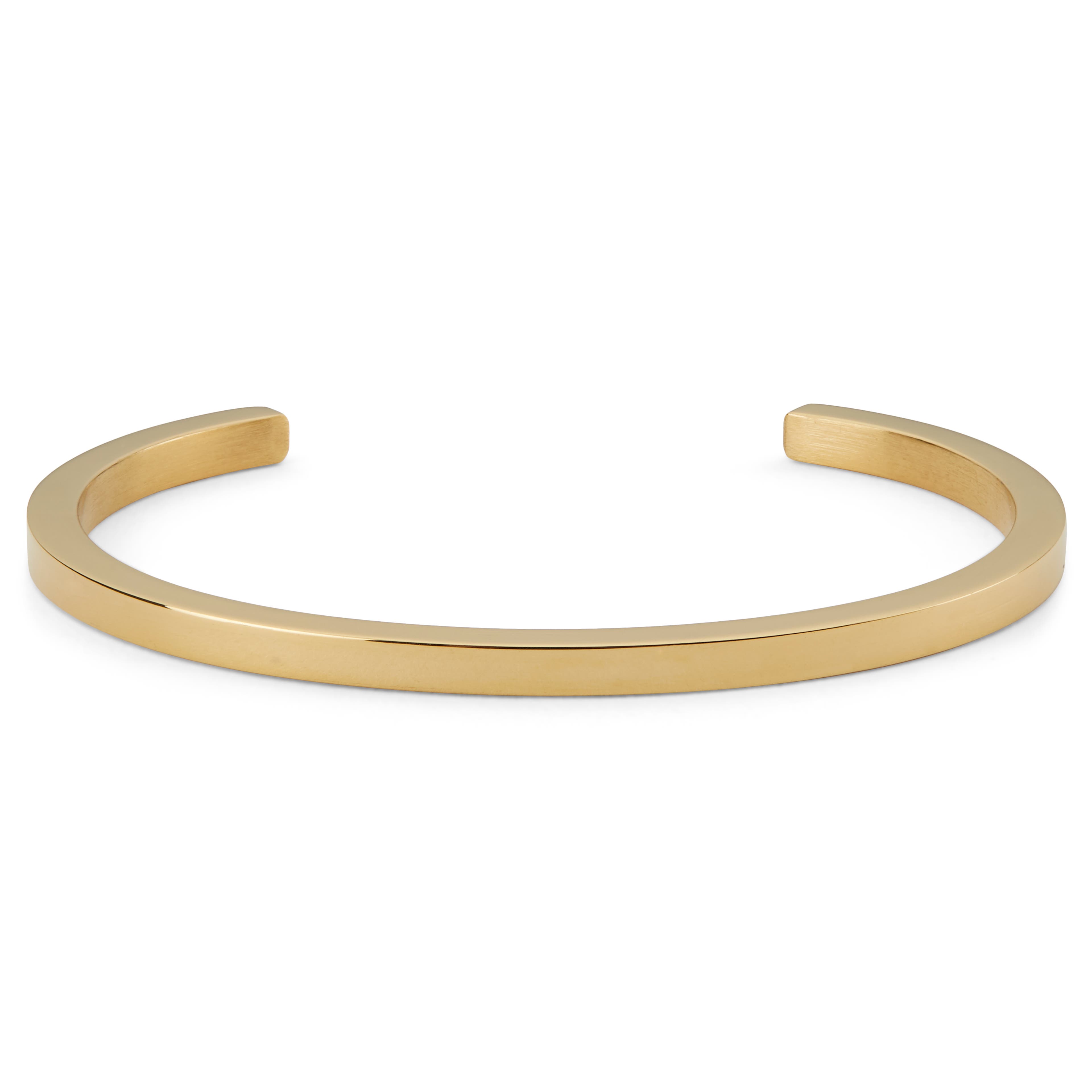Gold-Tone Thin Cuff Bracelet