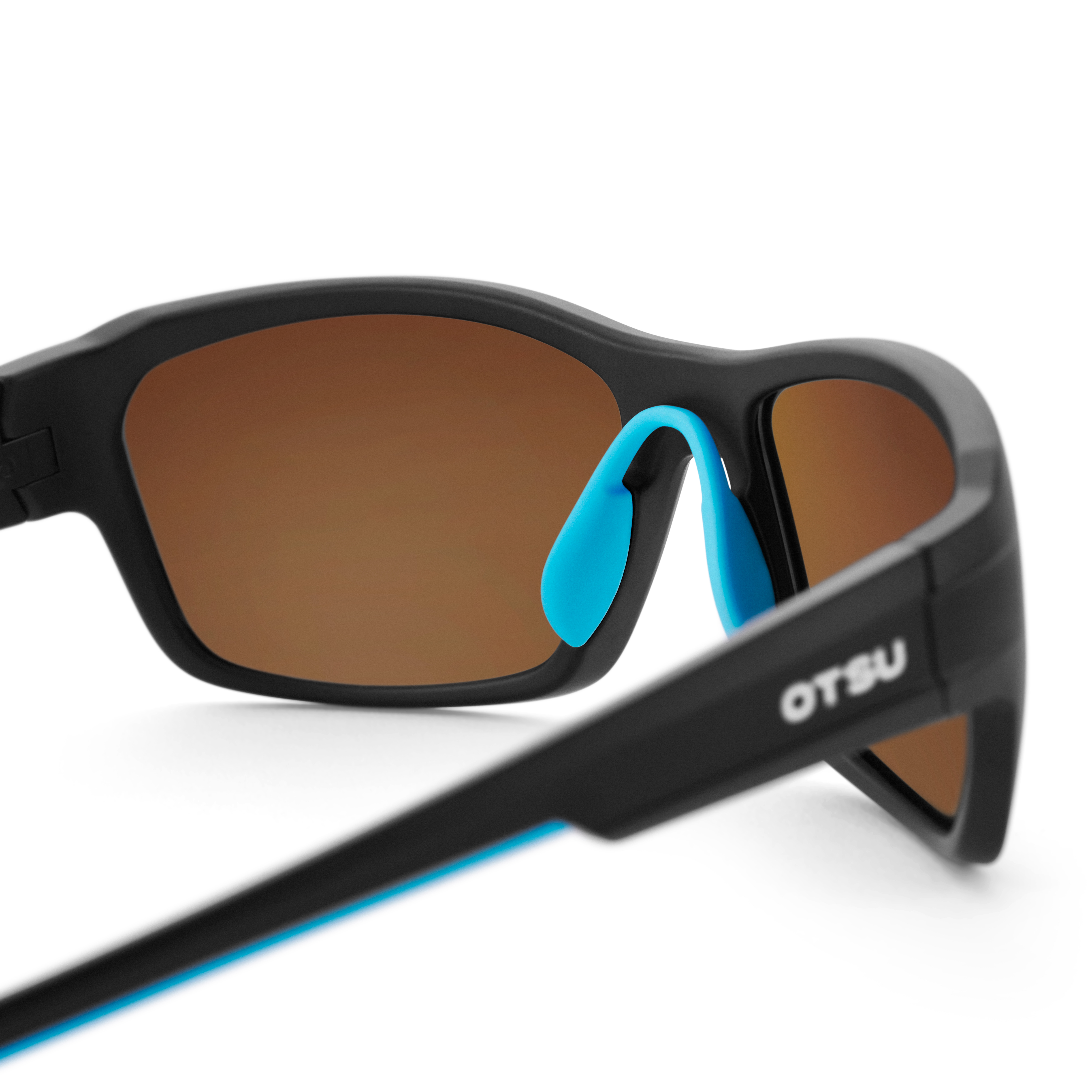 Polarised Black Sports Sunglasses with Blue Lenses - 6