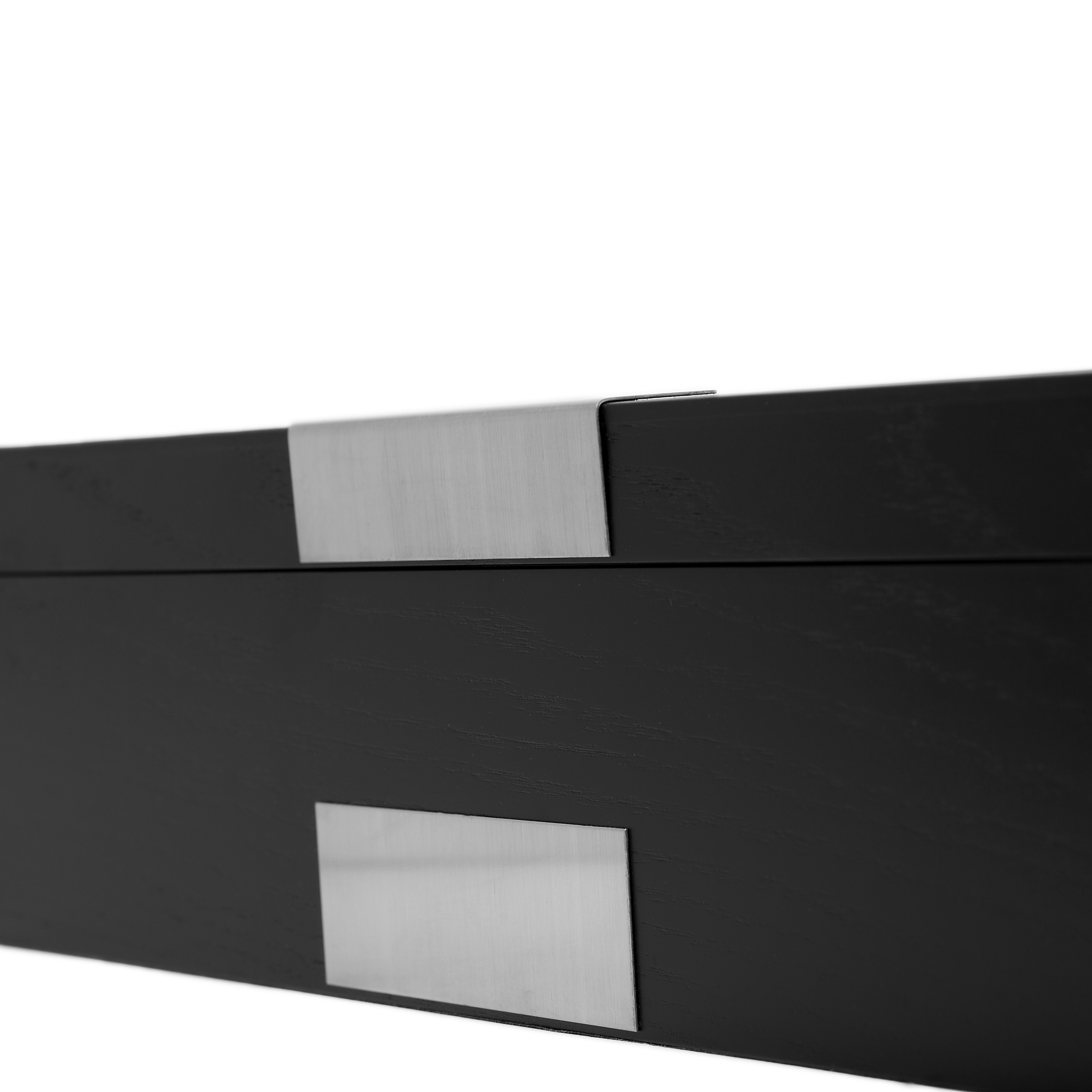 Svart & Silverfärgad Slipslåda i Trä - 8