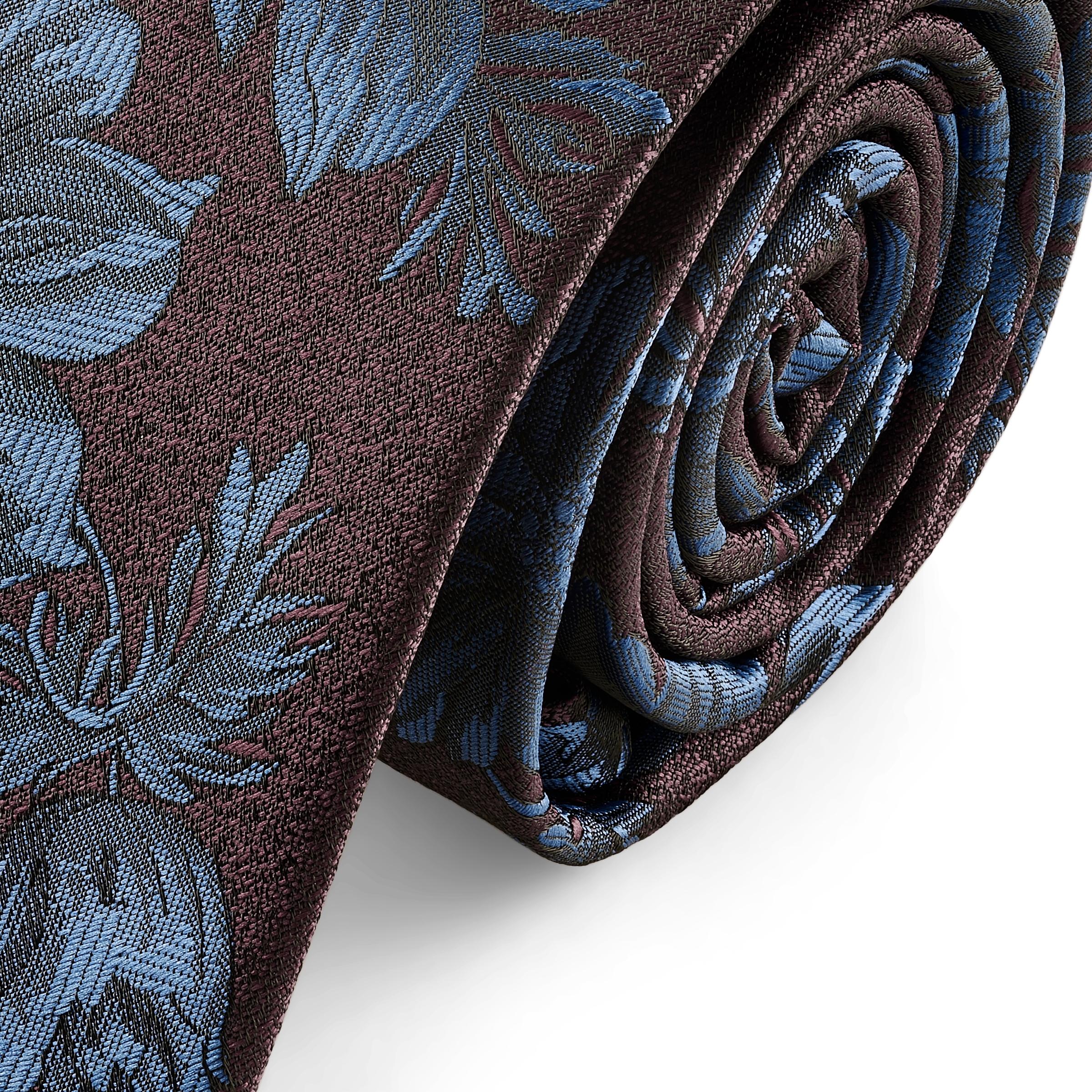 Dianthus | 2 3/8" (6 cm) Burnt Red and Blue Flower Tie - 2