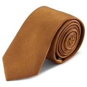 Barna twill-selyem nyakkendő - 6 cm Barna twill-selyem nyakkendő - 6 cm