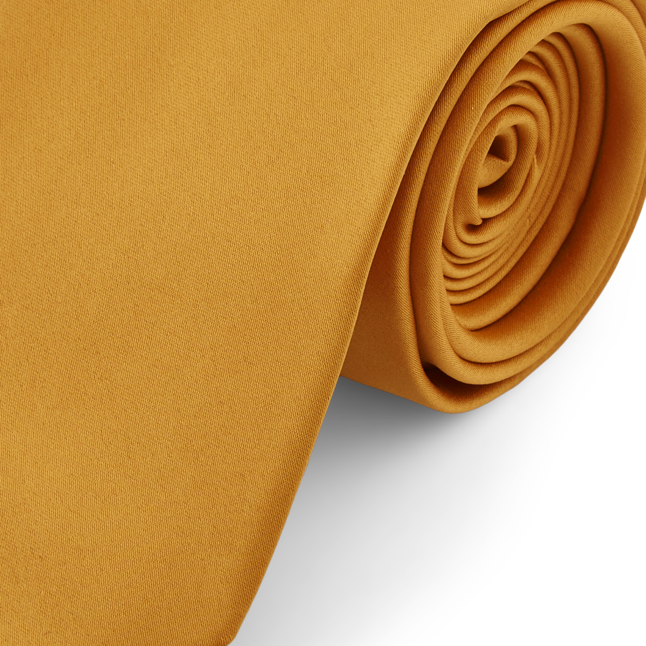 Basic Mustard Yellow Polyester Tie, In stock!