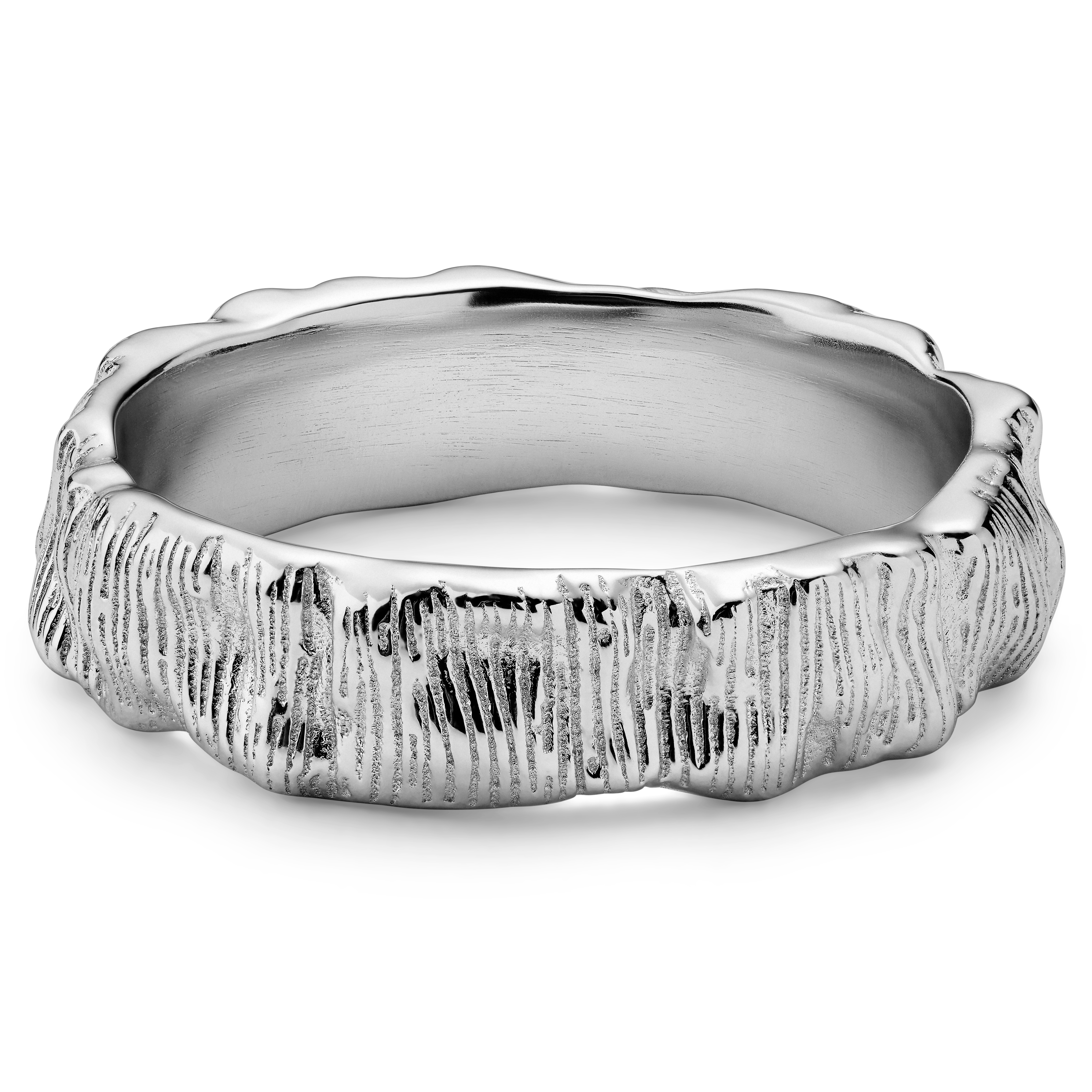 Rustic | 925 Sterling Silber rustikaler schlichter Ring - 2