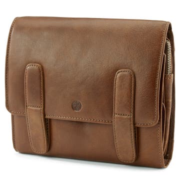 California Tan Hanging Toiletry Kit Leather Bag California Tan Hanging Toiletry Kit Leather Bag