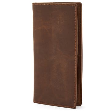 Large Slim Brown Leather Wallet Large Slim Brown Leather Wallet