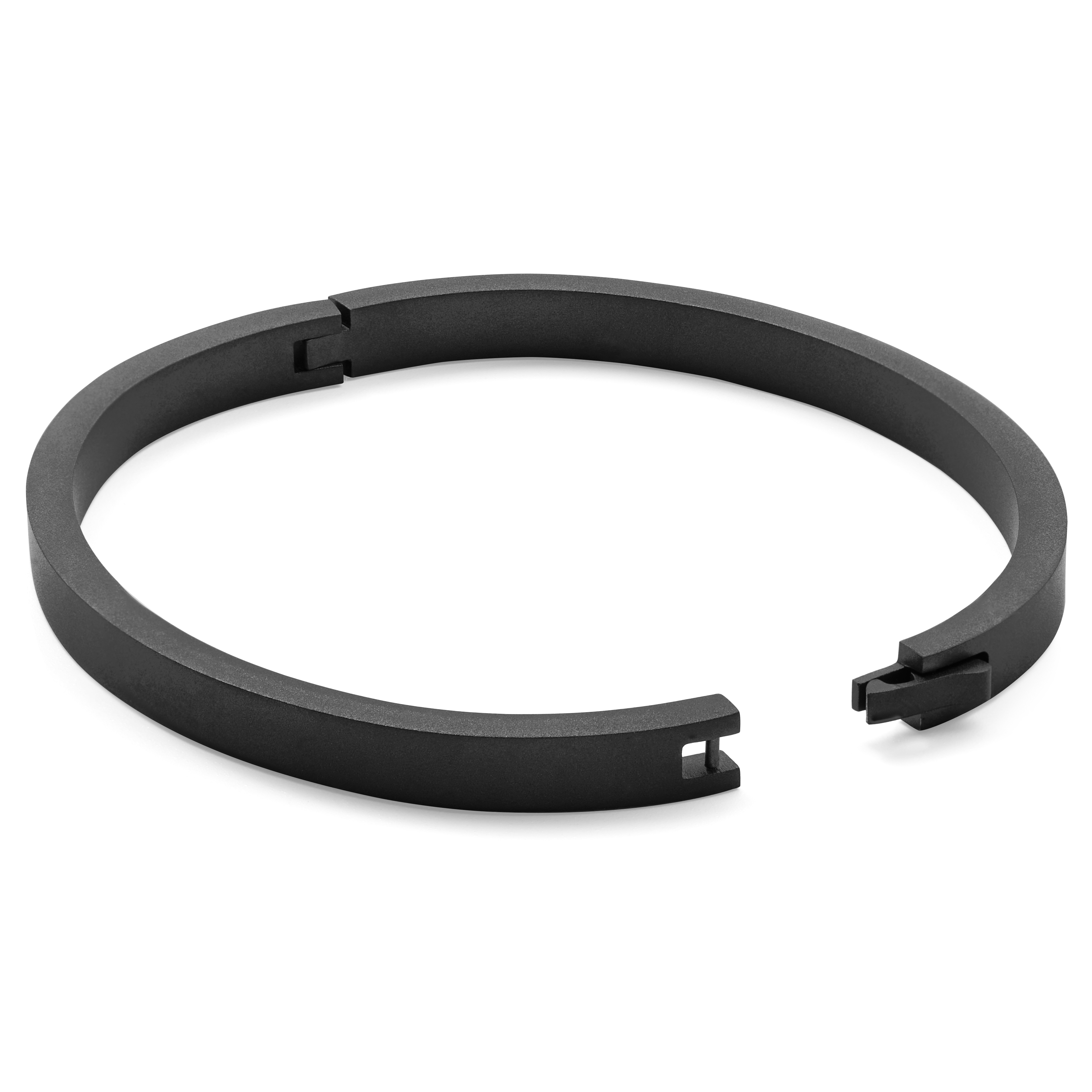 Bracelet manchette Arie noir mat  - 4