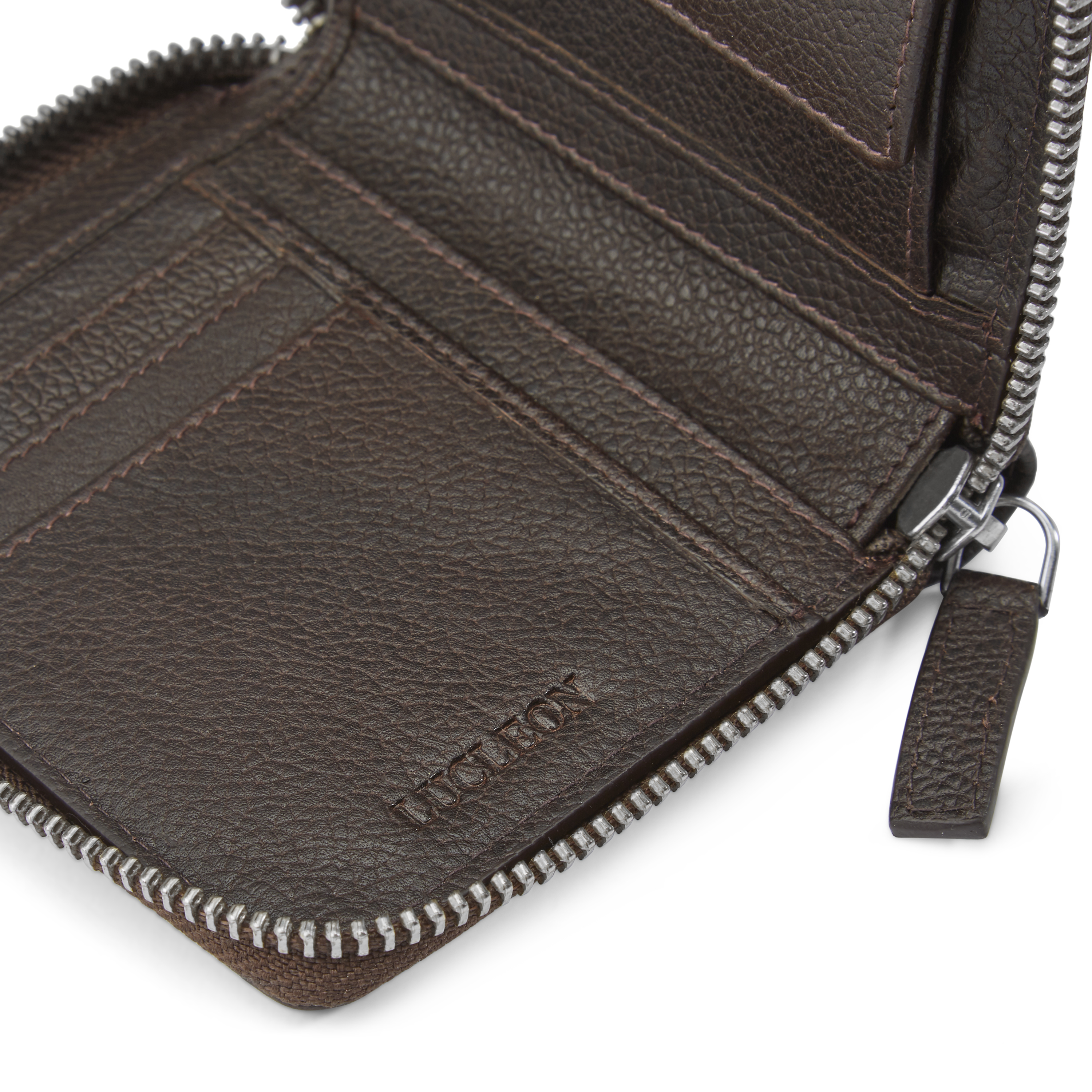 Mini Dark-Brown Leather RFID-Blocking Wallet - 7