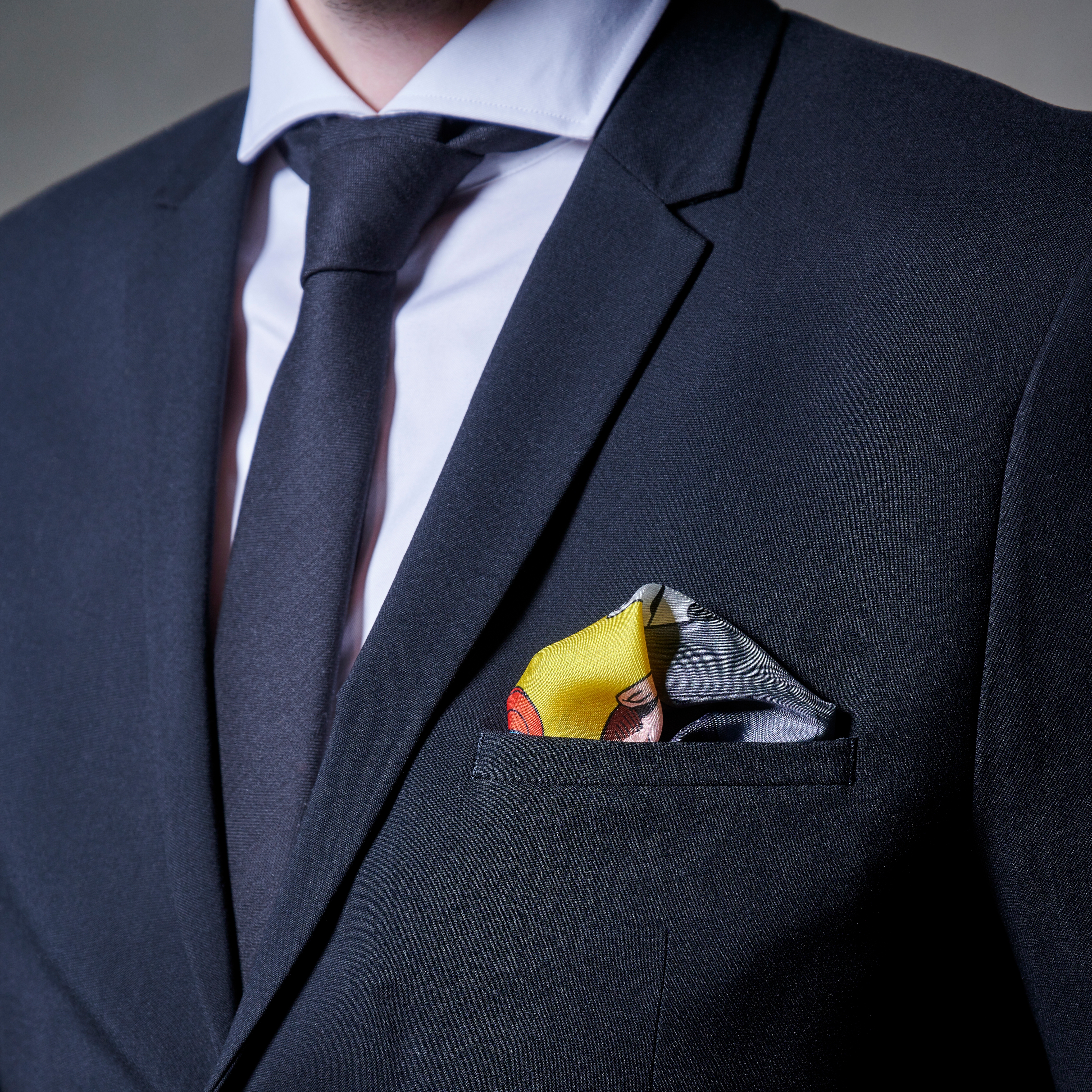 New Age | Black, Green & Yellow Bryan E West Design Silk Pocket Square - 5