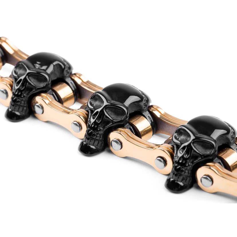 Braccialetto Uomo Catena Bici Acciaio Inox - Nero, Argento, Oro, Regalo Moda Maschile - Foto 7