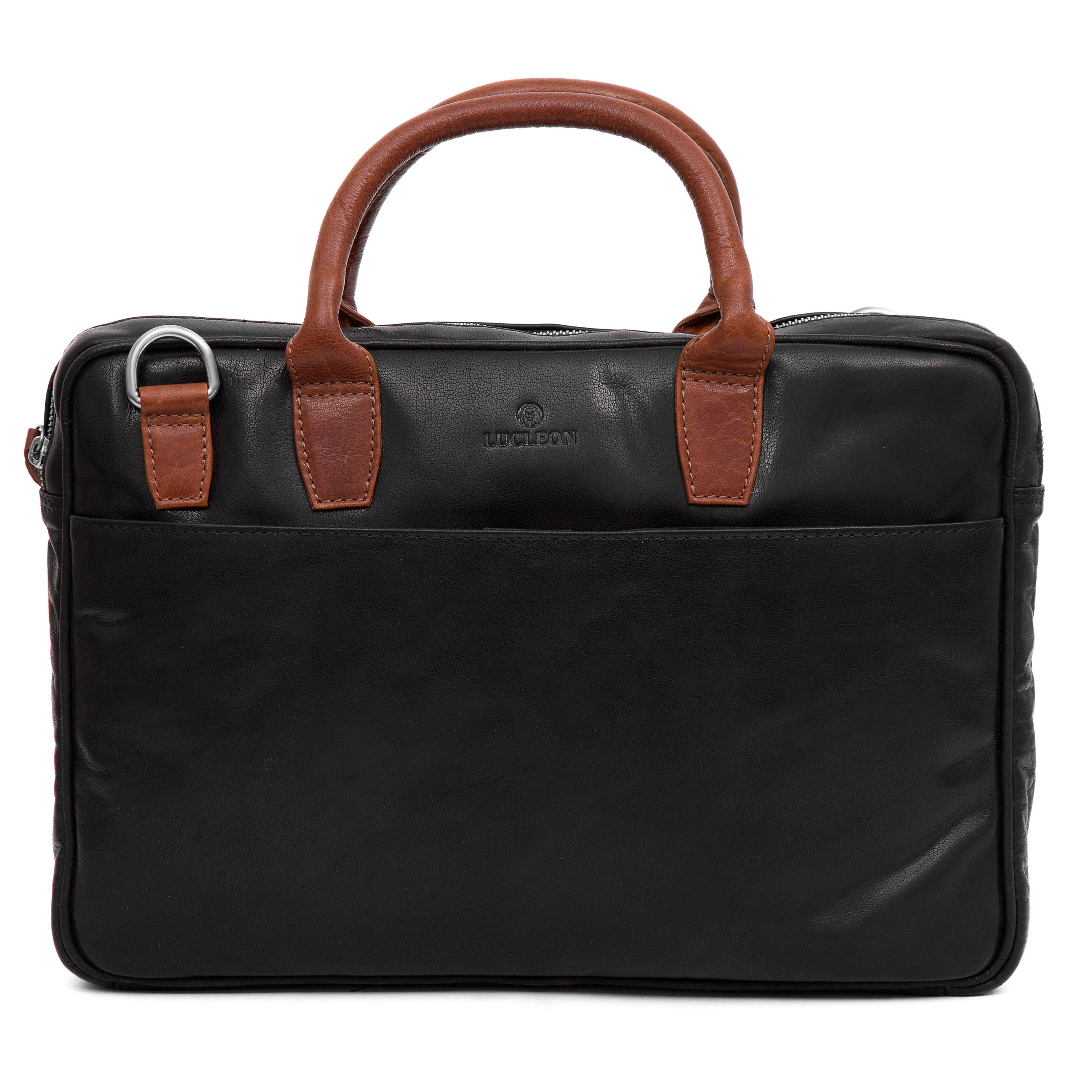 Geantă Montreal Slim 13" Executive din piele neagră și cafenie  - 8