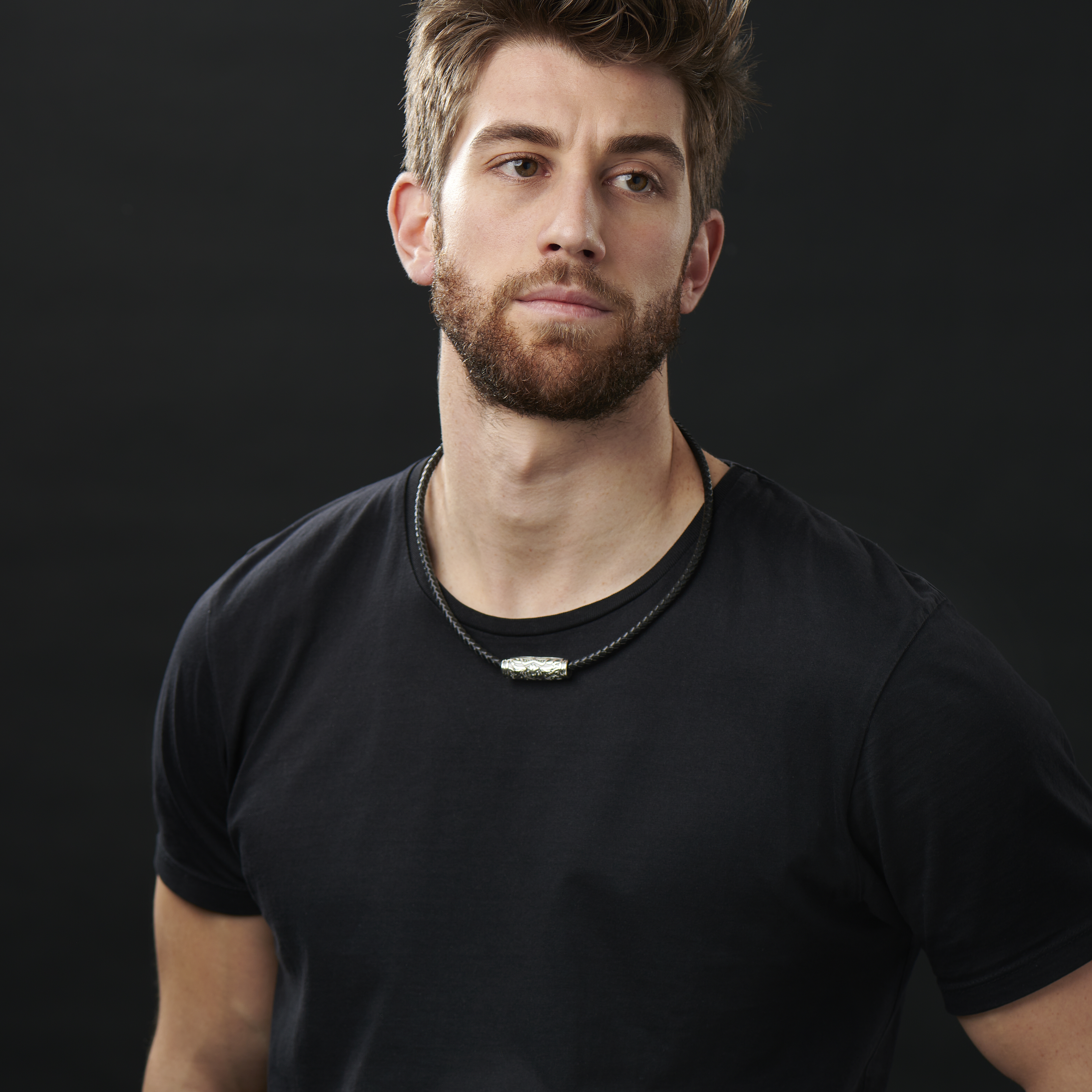 Rune Barrel Black Leather Necklace - 4