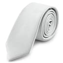 6 cm Silberfarbene Grosgrain Skinny Krawatte 6 cm Silberfarbene Grosgrain Skinny Krawatte