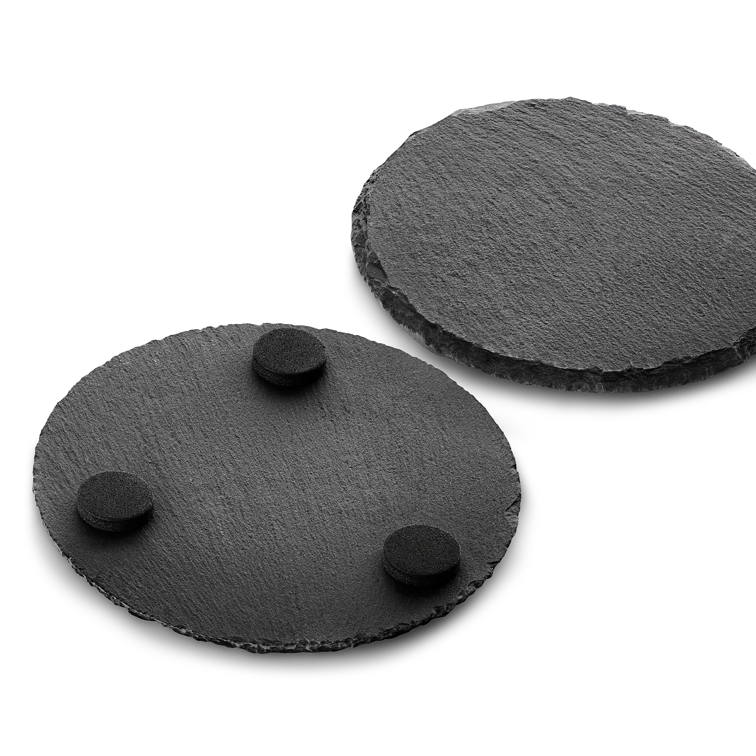 8 sottobicchieri rotondi in pietra con supporto - 3