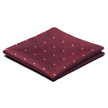 Burgundy Christmas Reindeer Pattern Pocket Square Burgundy Christmas Reindeer Pattern Pocket Square