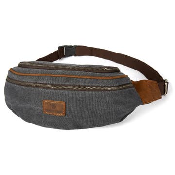 Tarpa | Graphite & Tan Canvas Fanny Pack Tarpa | Graphite & Tan Canvas Fanny Pack