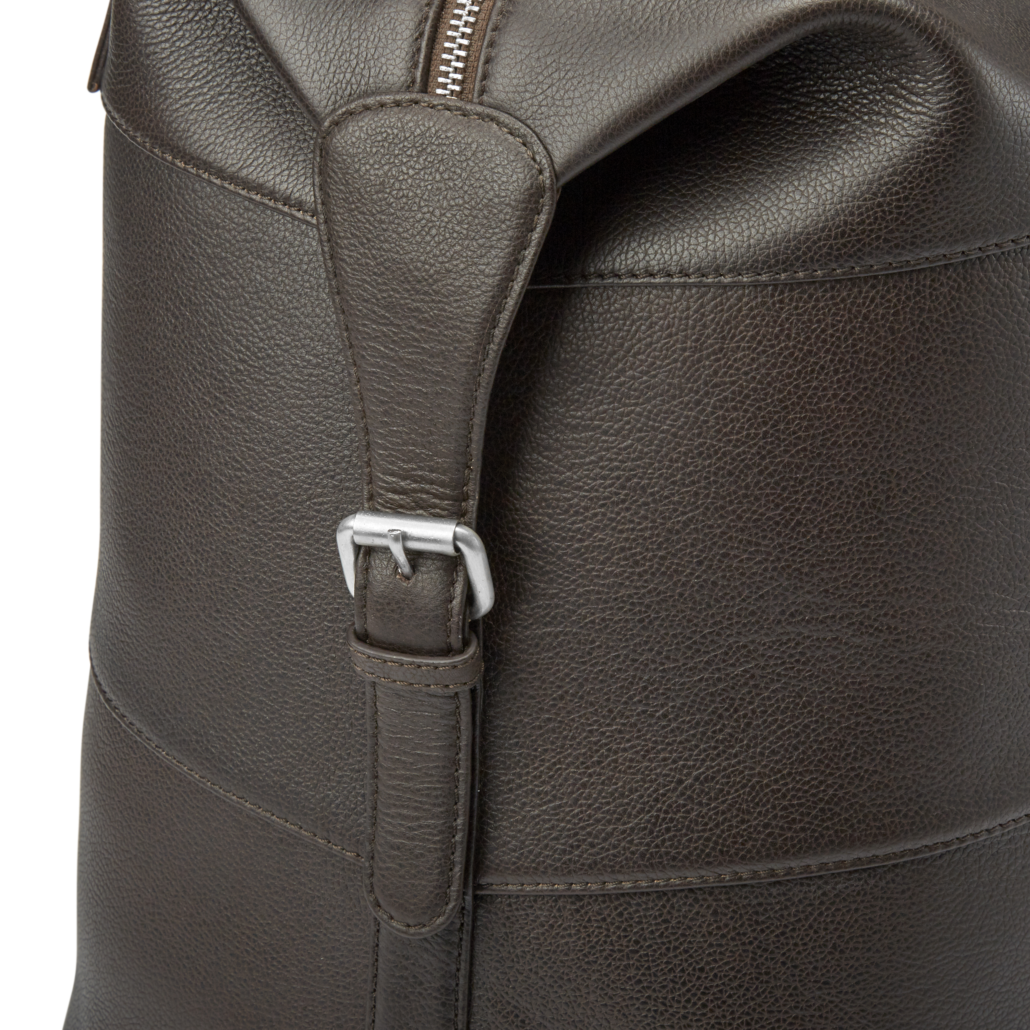 Sean Dunkelbraune Leder Wochenendtasche - 8