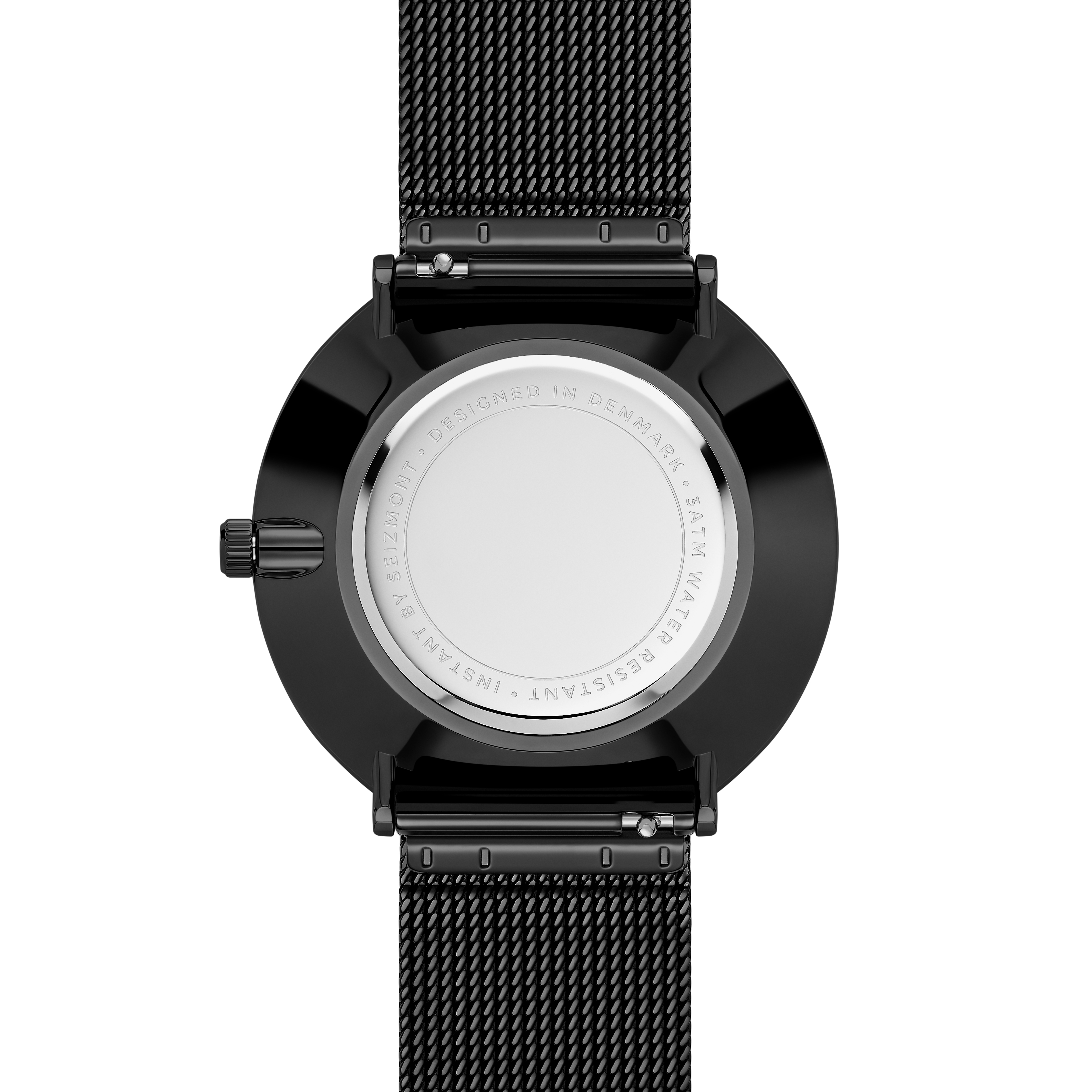 Instant | Minimalist Black & White Watch With Mesh Straps - 4