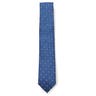 Cravată albastră și albă cu imprimeu floral