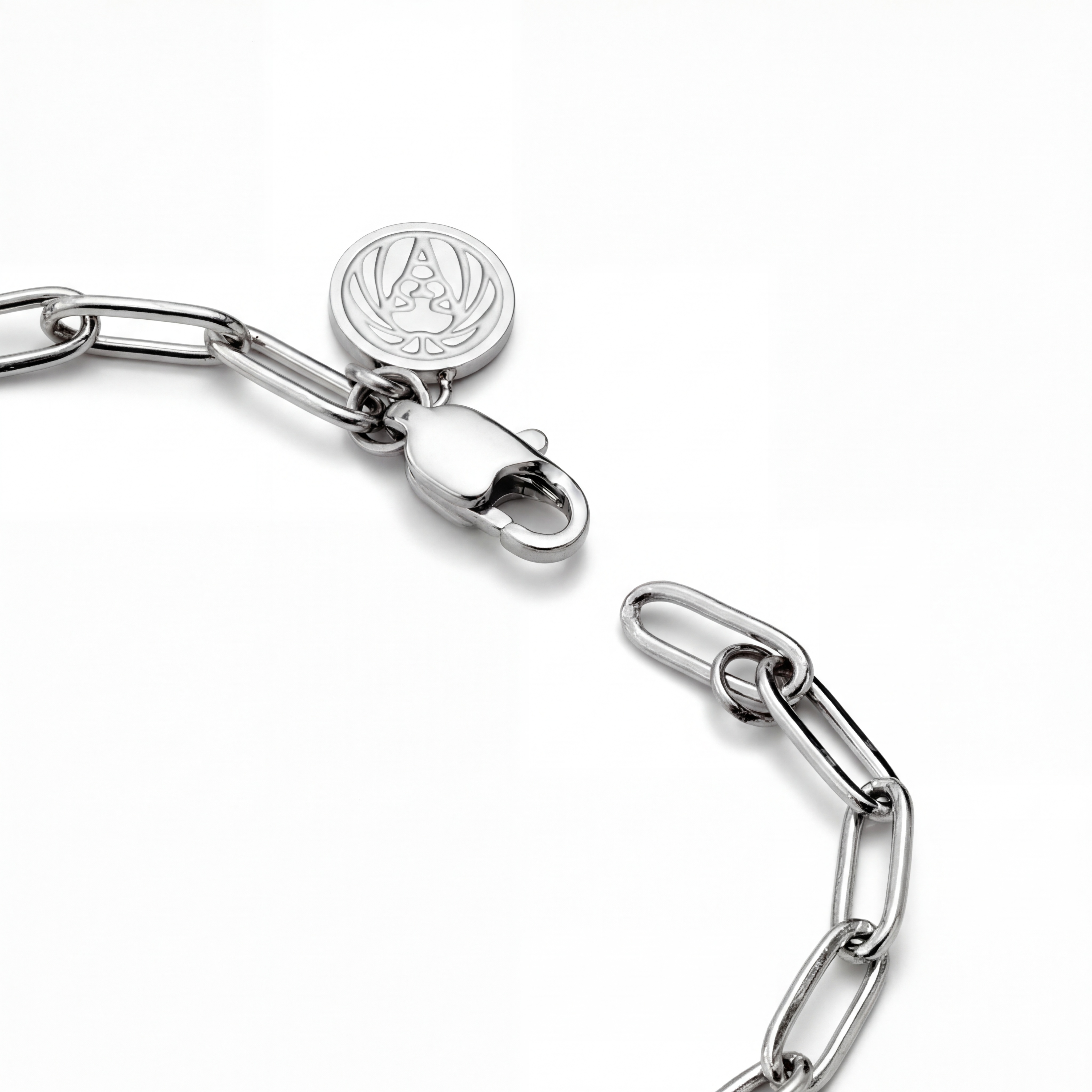 New Classics | Ezüst tónusú rozsdamentes acél gemkapocs lánc karkötő 3 mm - 4