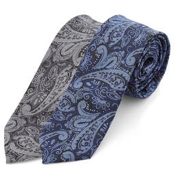 Set de cravates à motif cachemire