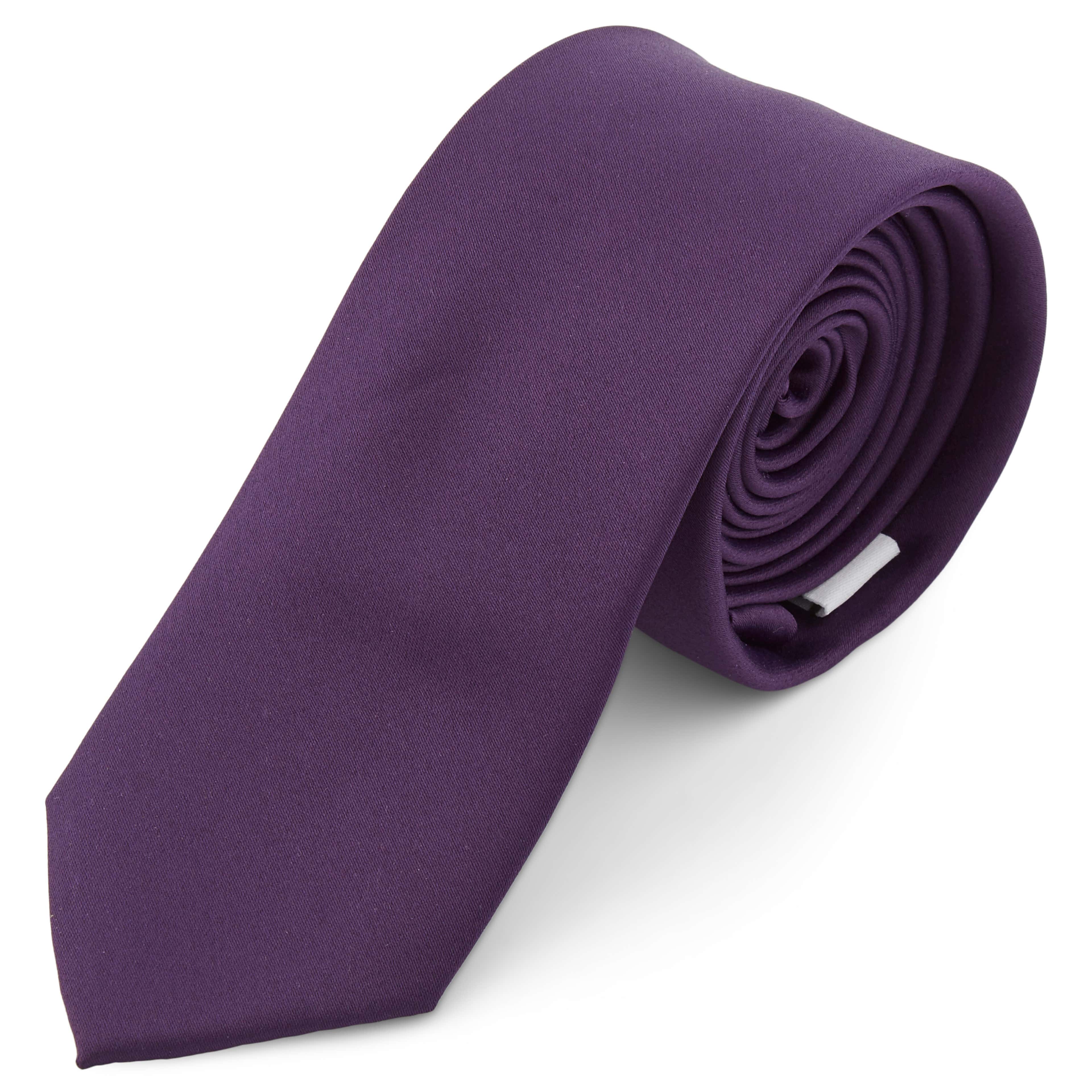 Cravată Basic violet închis 6 cm 