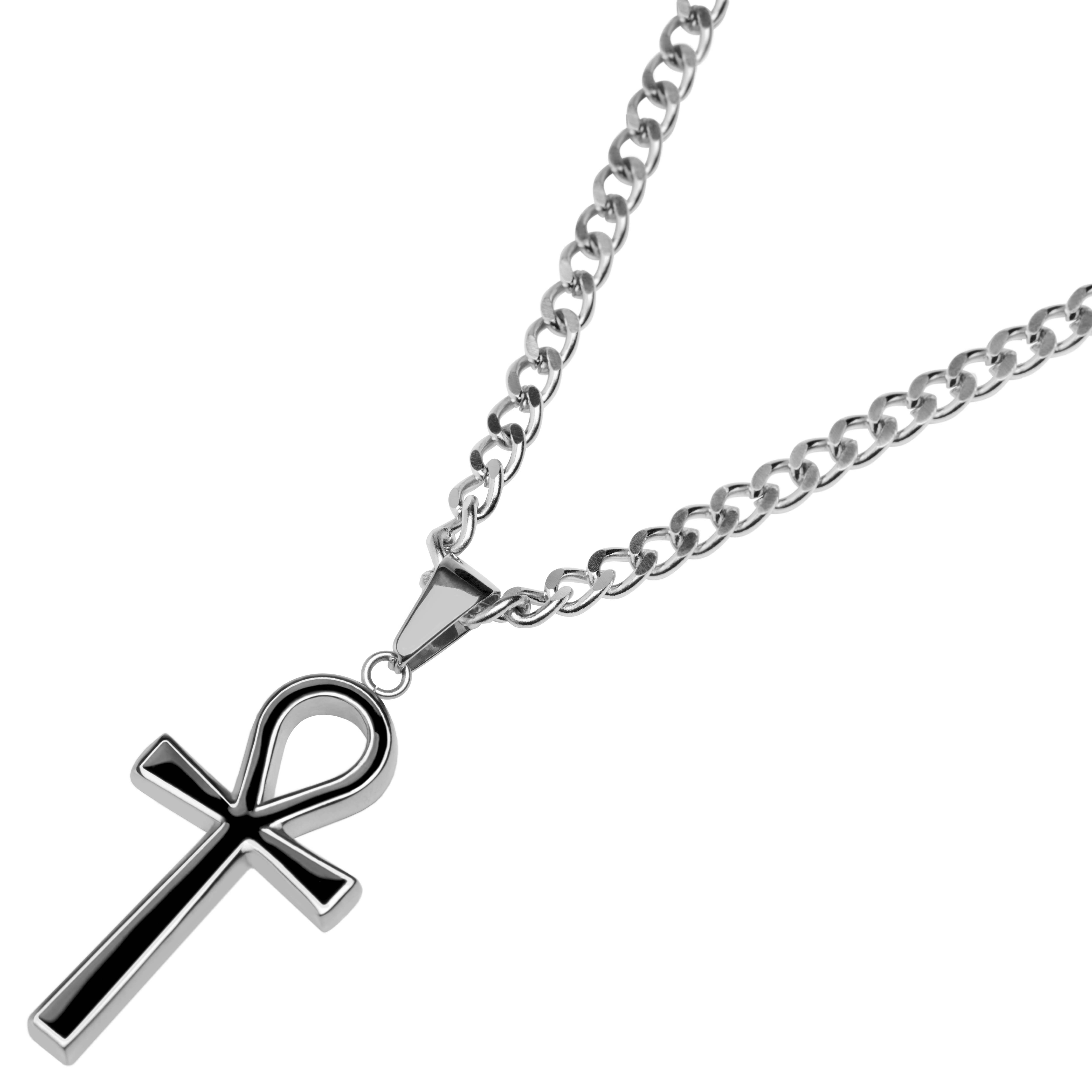 Collar de acero con colgante Ankh - 7