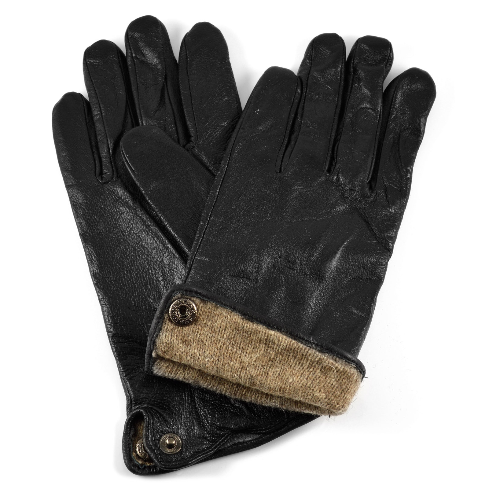 Czarne skórzane rękawiczki Ramona - 2