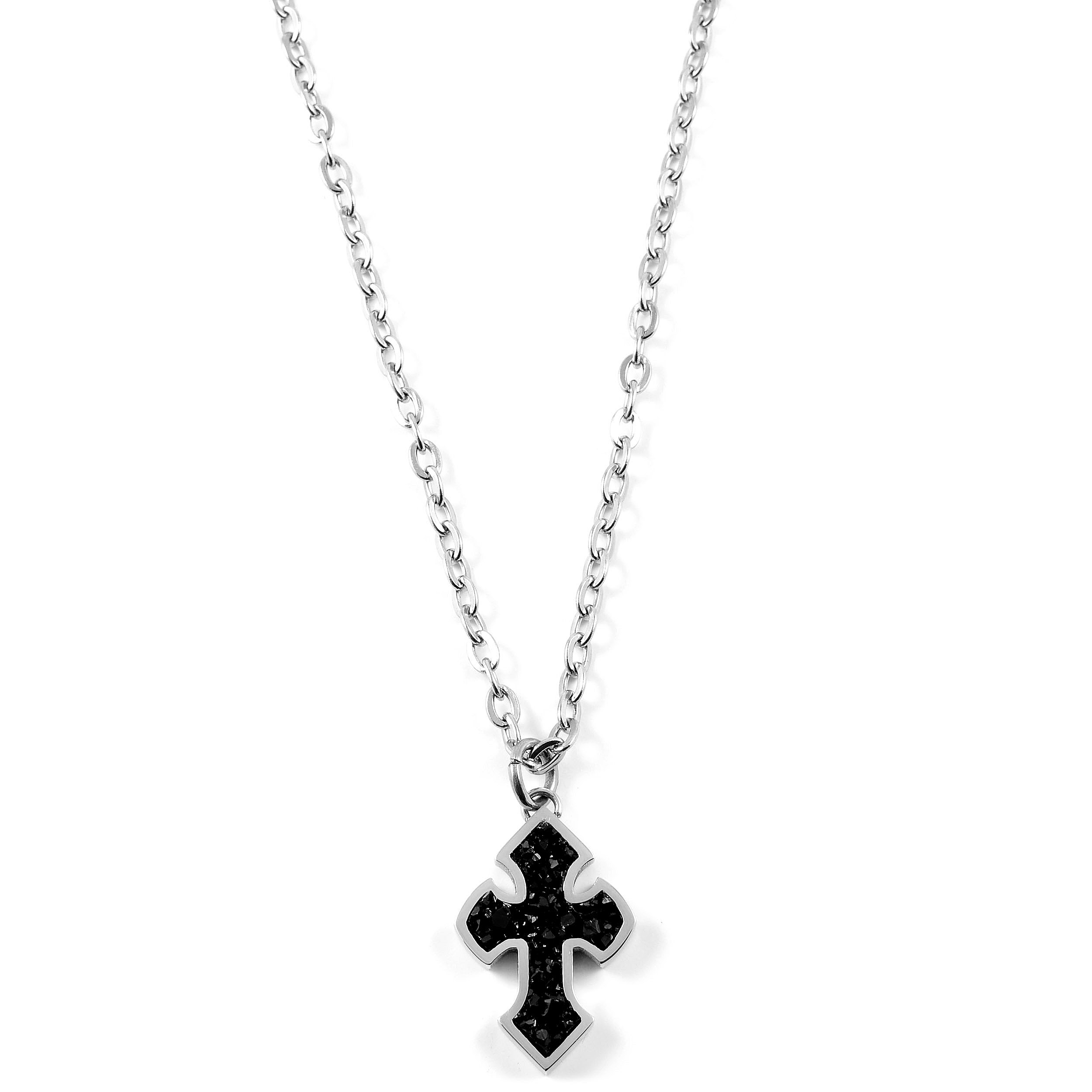 Zwarte Kruis Ketting - 1