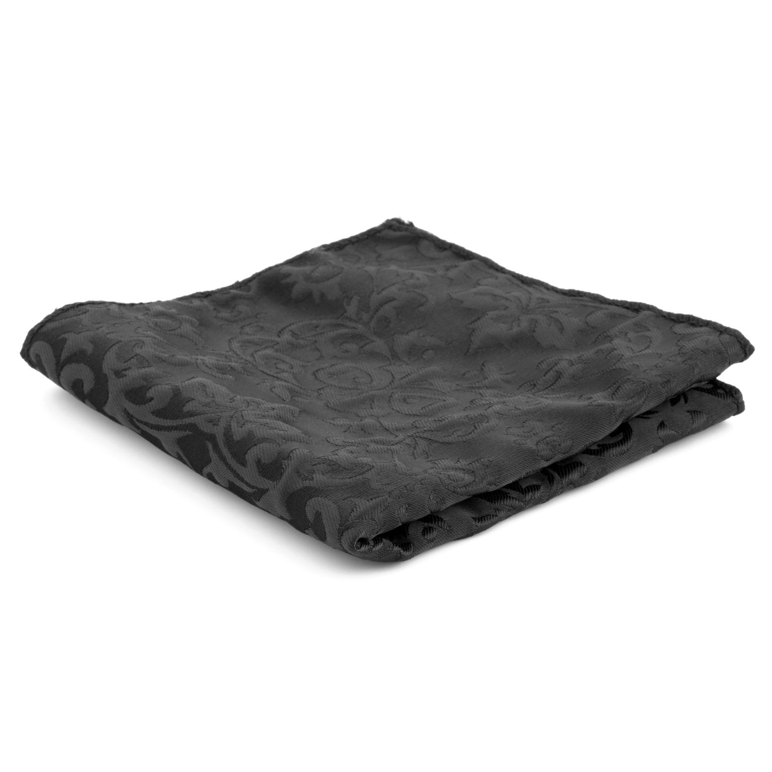 Black Flower Pocket Square Black Flower Pocket Square