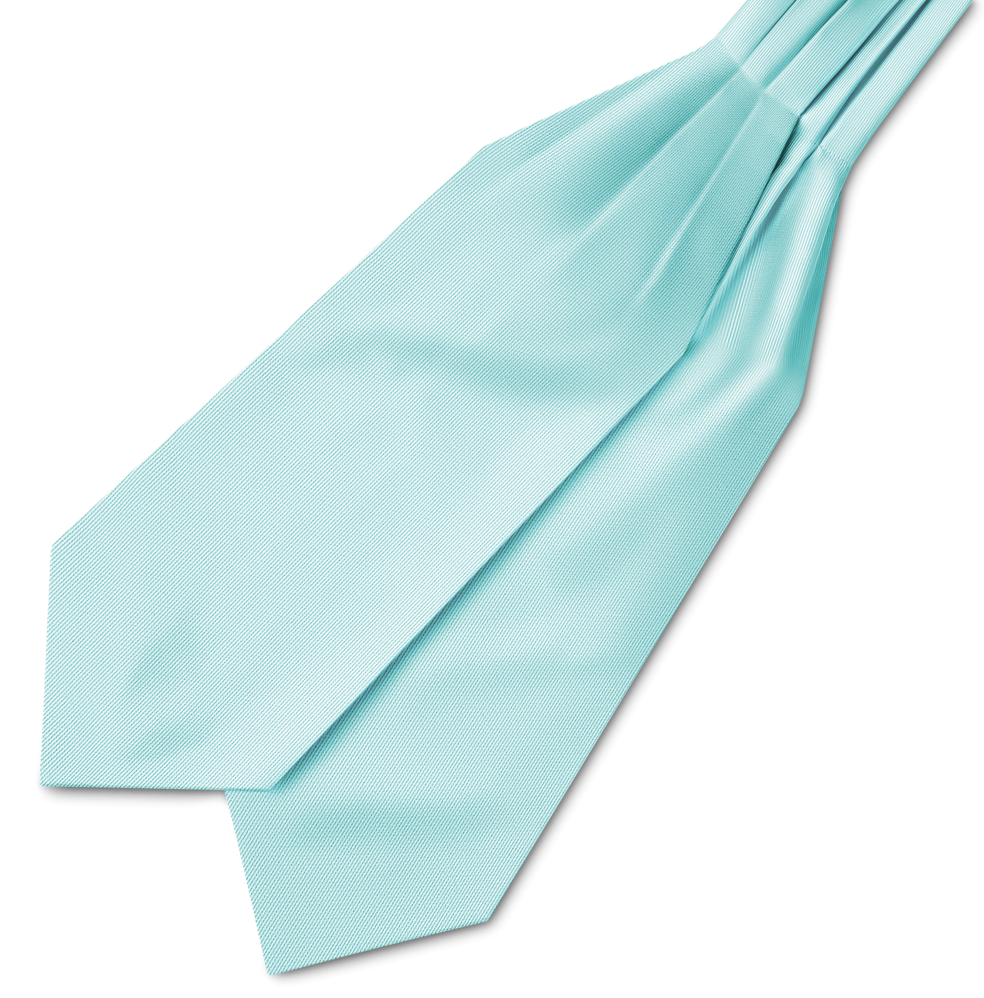 Cravate Ascot en tissu gros-grain bleu layette Cravate Ascot en tissu gros-grain bleu layette