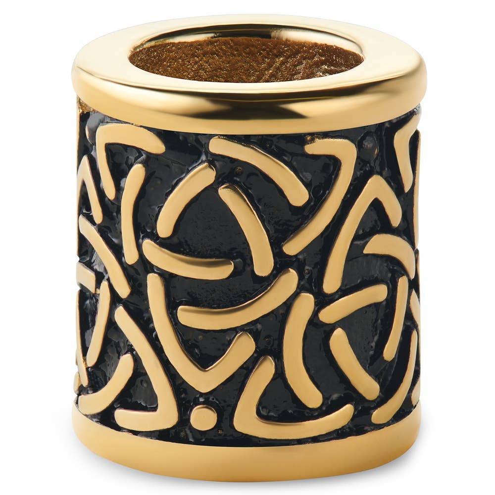 hover: Goudkleurige Keltische Baardring met Knooppatroon hover: Goudkleurige Keltische Baardring met Knooppatroon