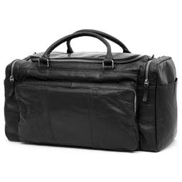 Montreal Black Leather Travel Bag