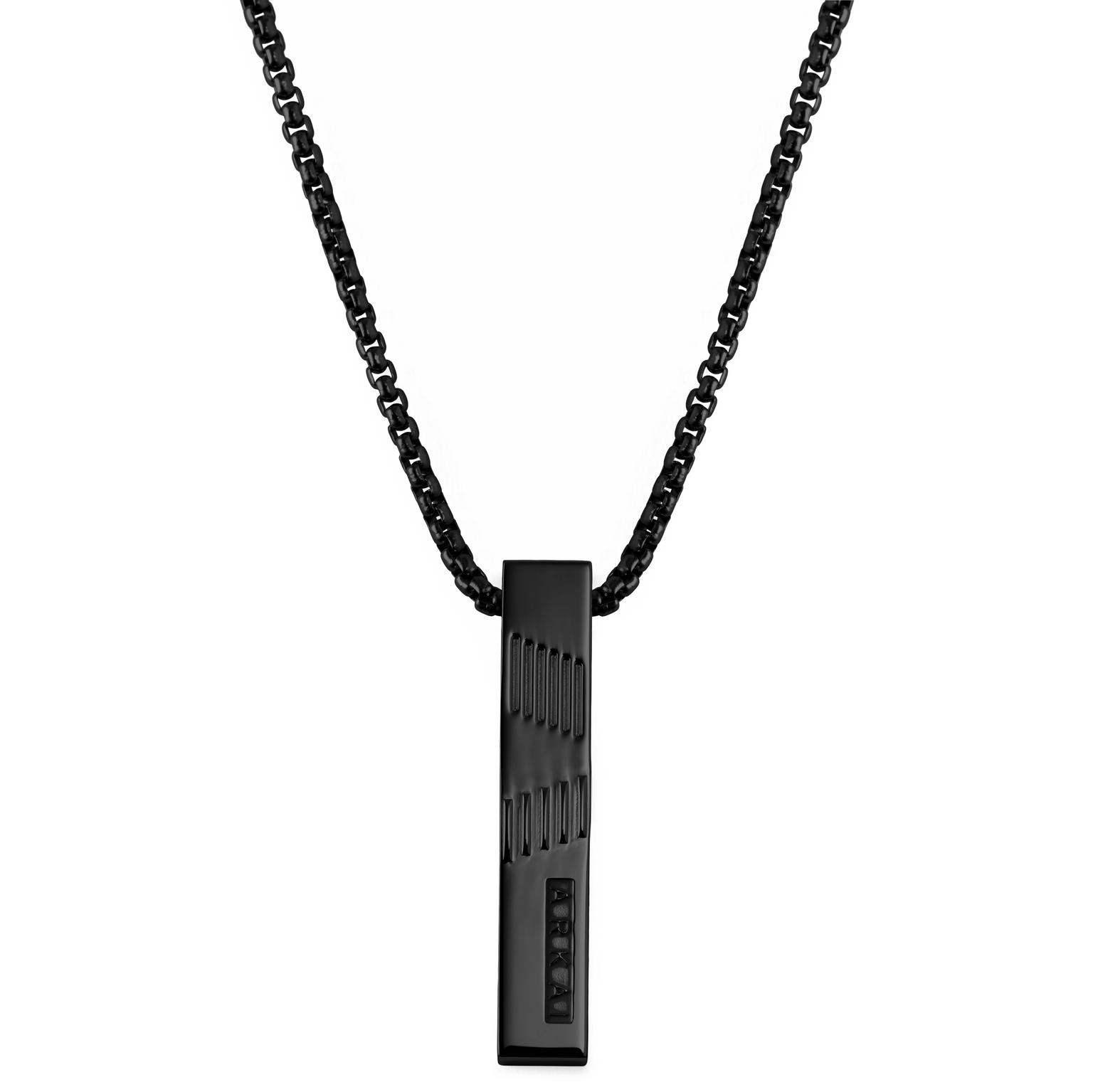 Rico | Black Stainless Steel Rectangular Box Chain Necklace Rico | Black Stainless Steel Rectangular Box Chain Necklace