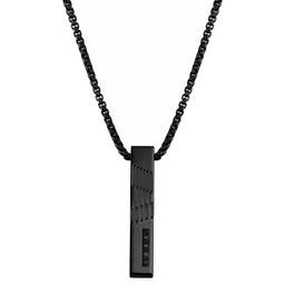 Rico | Black Stainless Steel Rectangular Box Chain Necklace