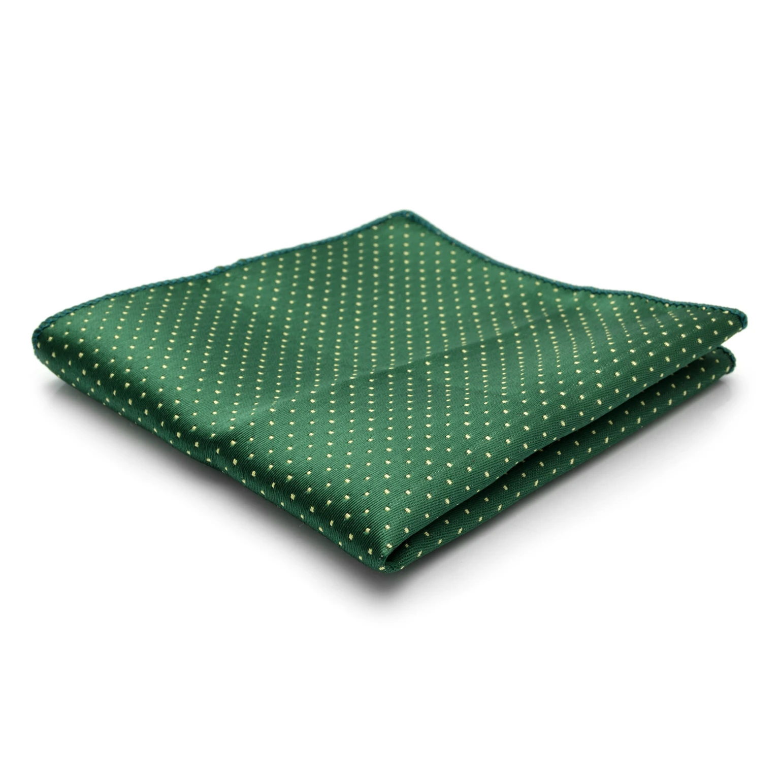Green & White Dotted Cotton Pocket Square Green & White Dotted Cotton Pocket Square