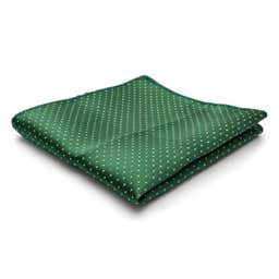 Green & White Dotted Cotton Pocket Square
