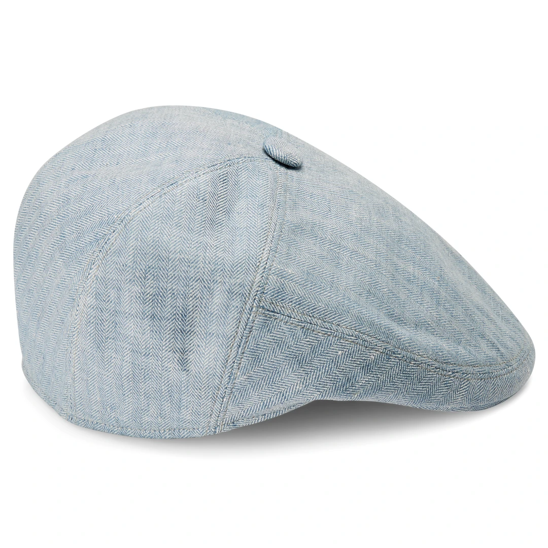 Moda | Light Blue Linen Newsboy Cap | In stock! | Fawler