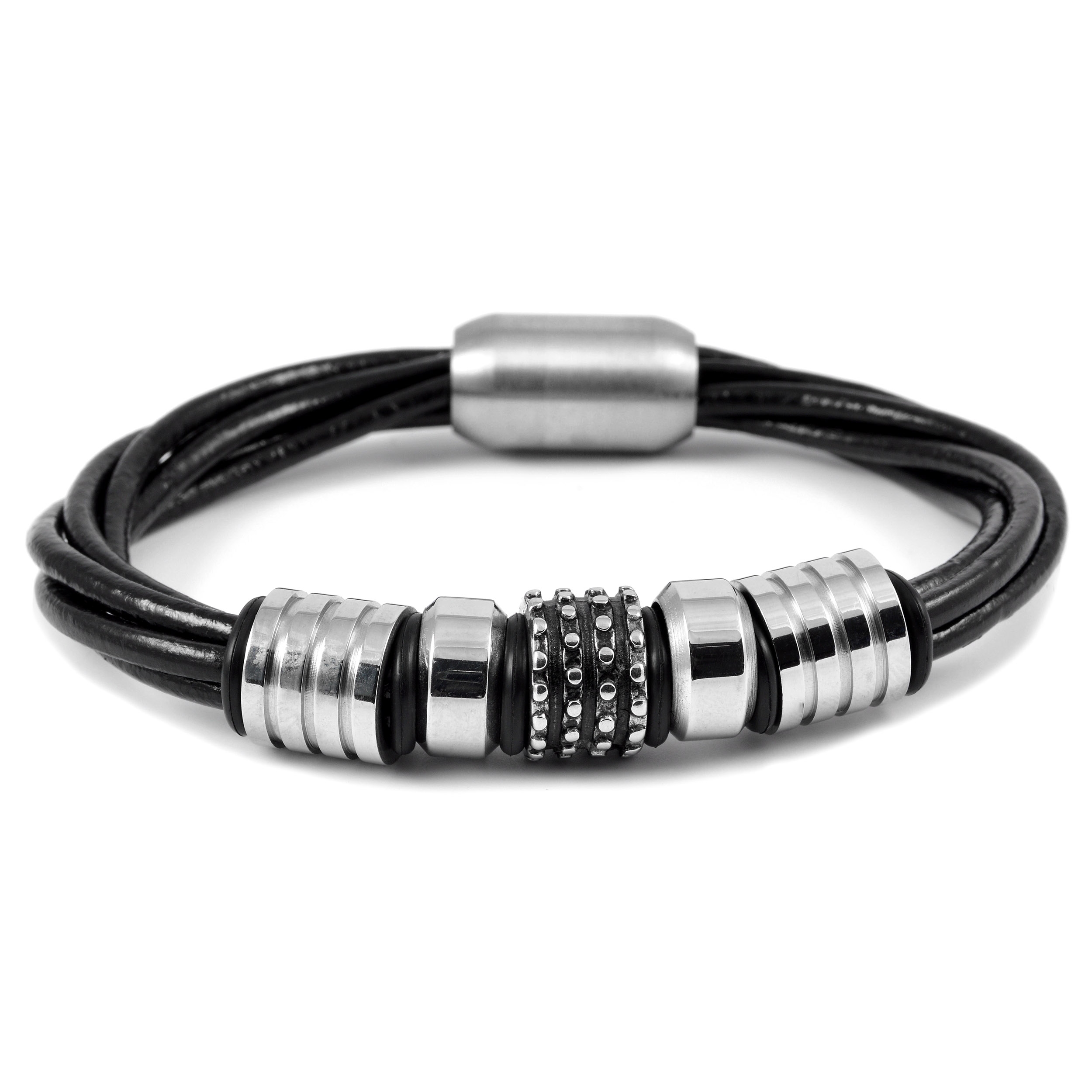 Black Twist Leather Bracelet | In stock! | Fort Tempus