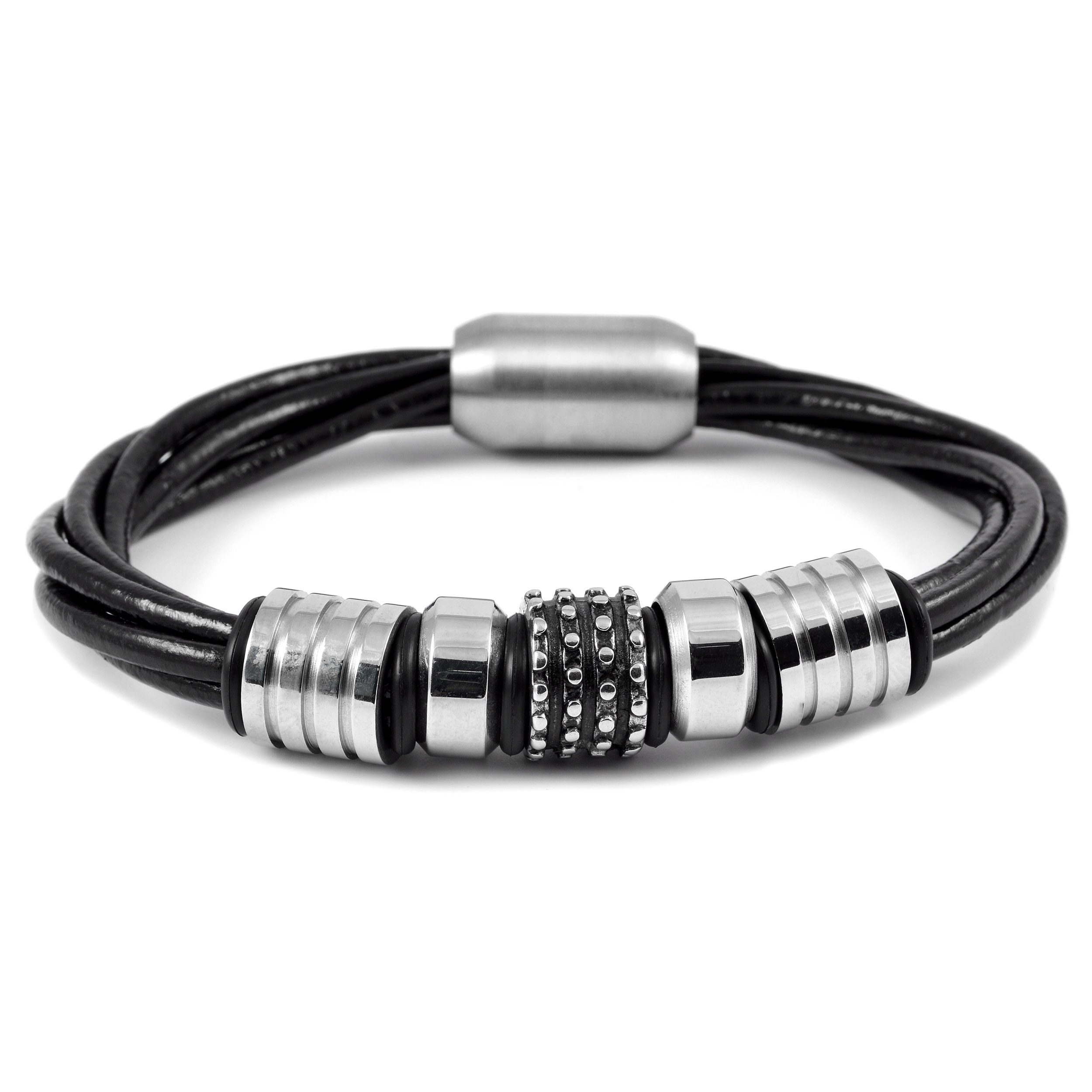 Black Twist Læderarmbånd - 1