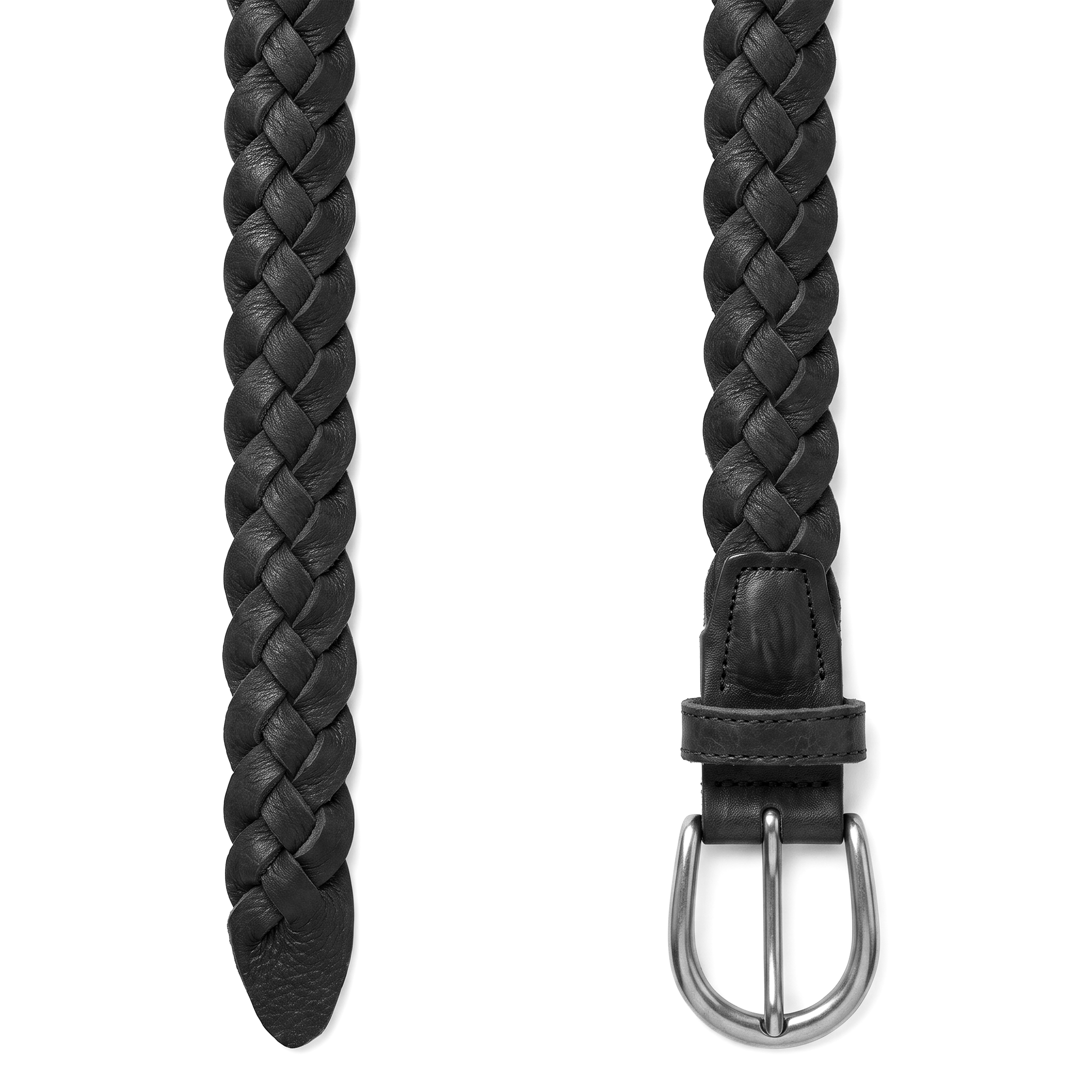 Les Deux | Victor Black Braided Belt - 2