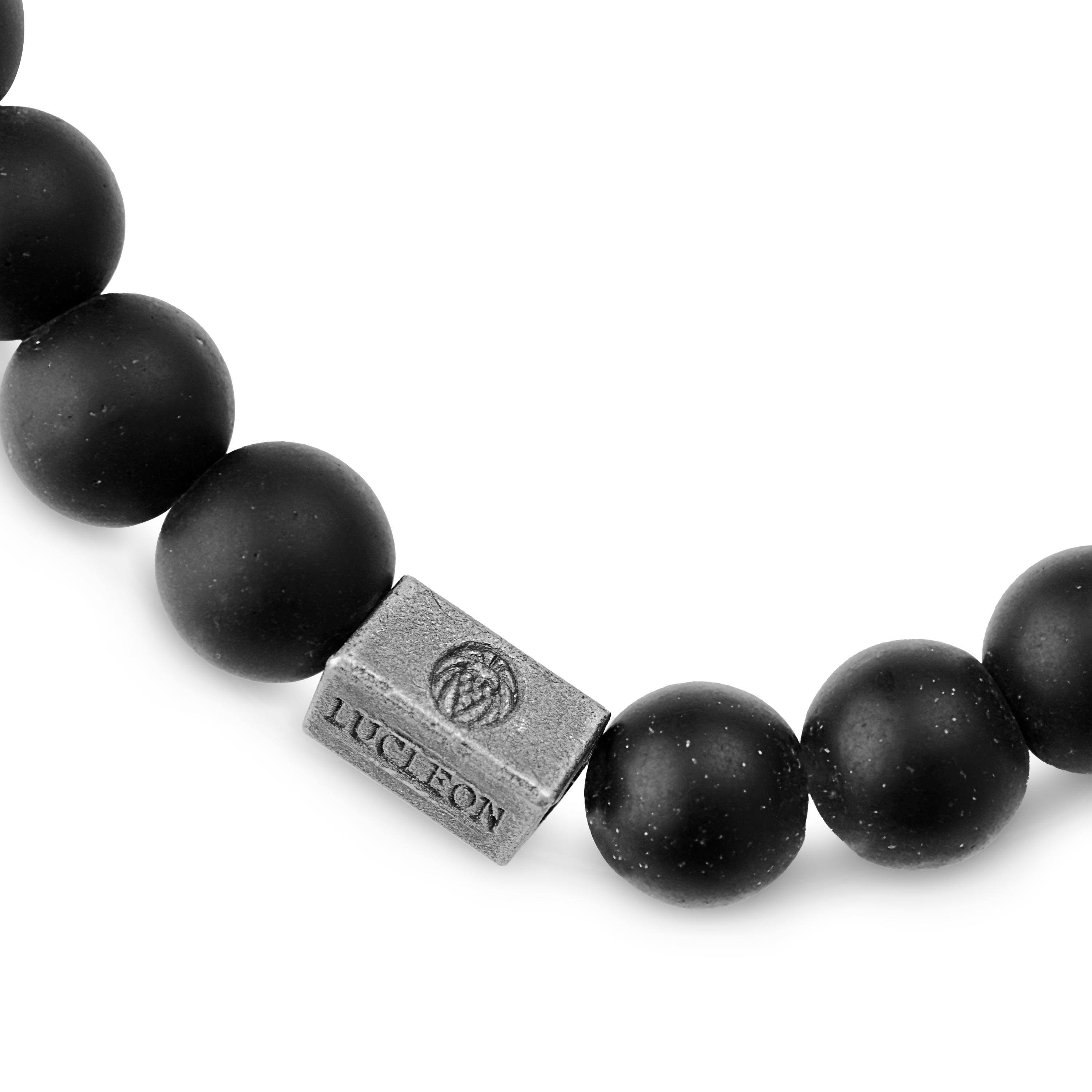 Onice, ematite & bracciale con perline di zirconio nero - 4