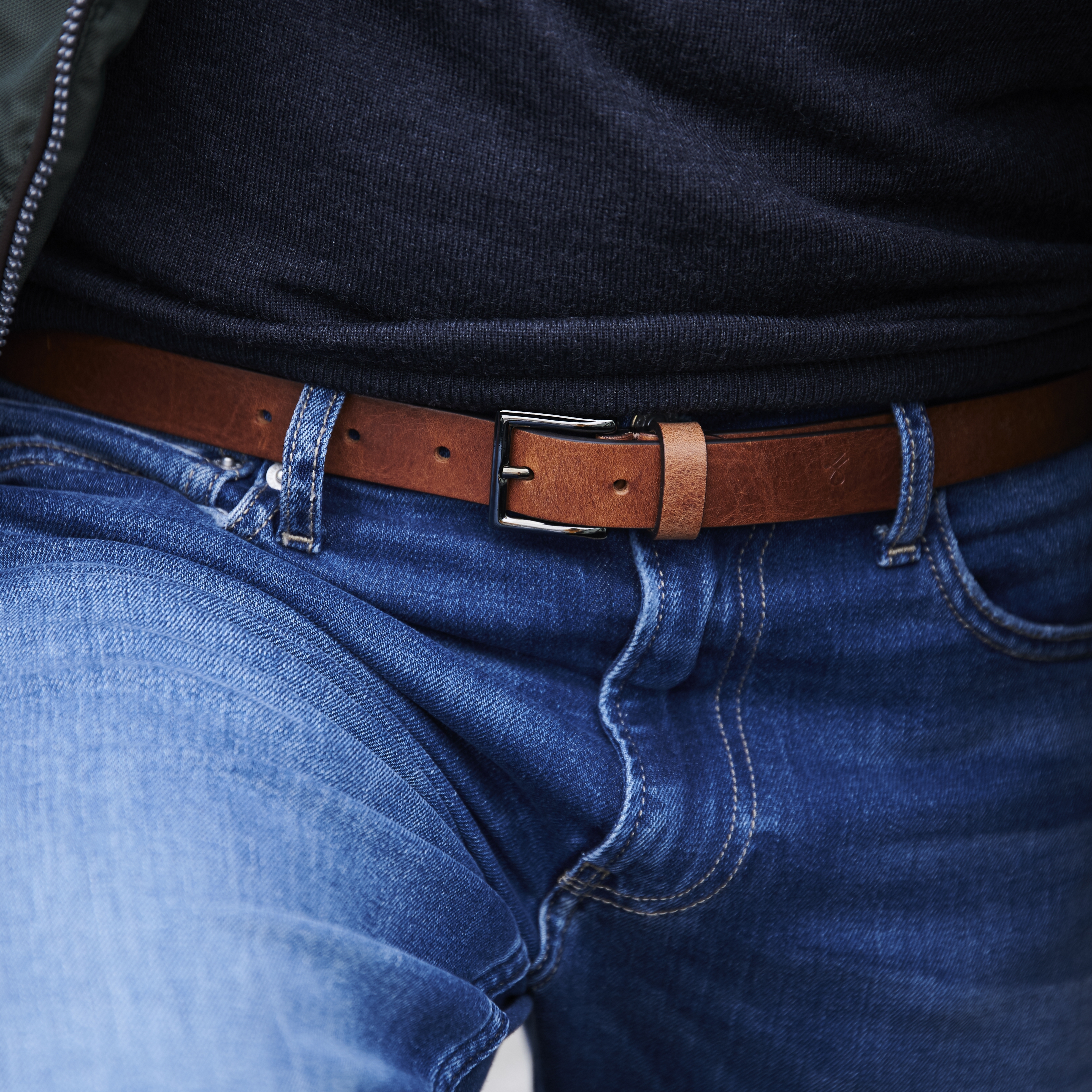 Brązowy skórzany pasek Fayre - 4