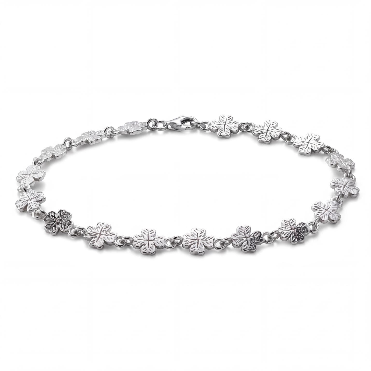Clover | Pulsera de trébol de plata de ley 925 de 7 mm Clover | Pulsera de trébol de plata de ley 925 de 7 mm