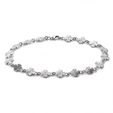 Clover | 7mm náramek čtyřlístek z mincovního stříbra 925 Clover | 7mm náramek čtyřlístek z mincovního stříbra 925