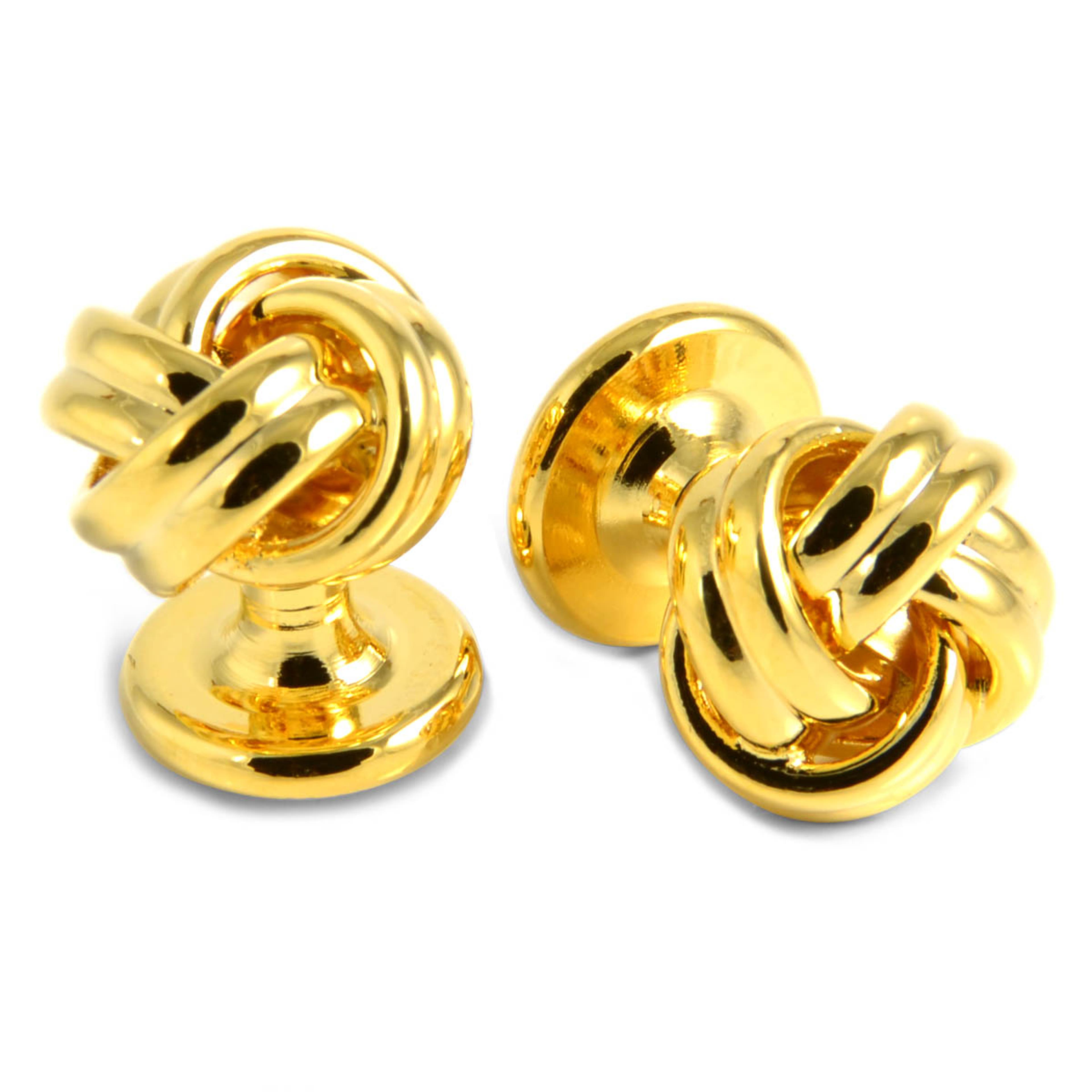 Gold-Tone Double Twisted Cufflinks