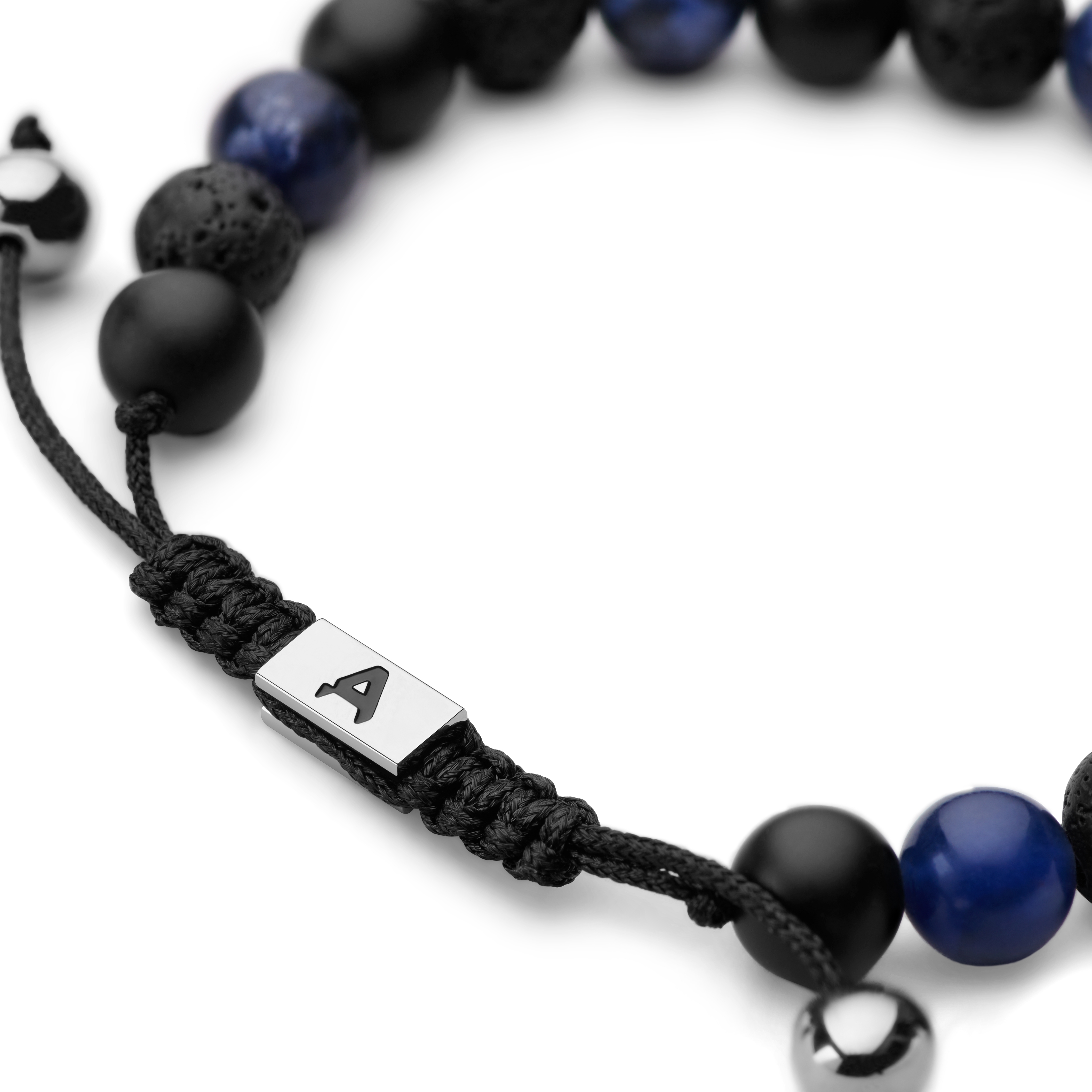 Brățară Sanatio de 8 mm din piatră vulcanică, sodalit și onix - 8