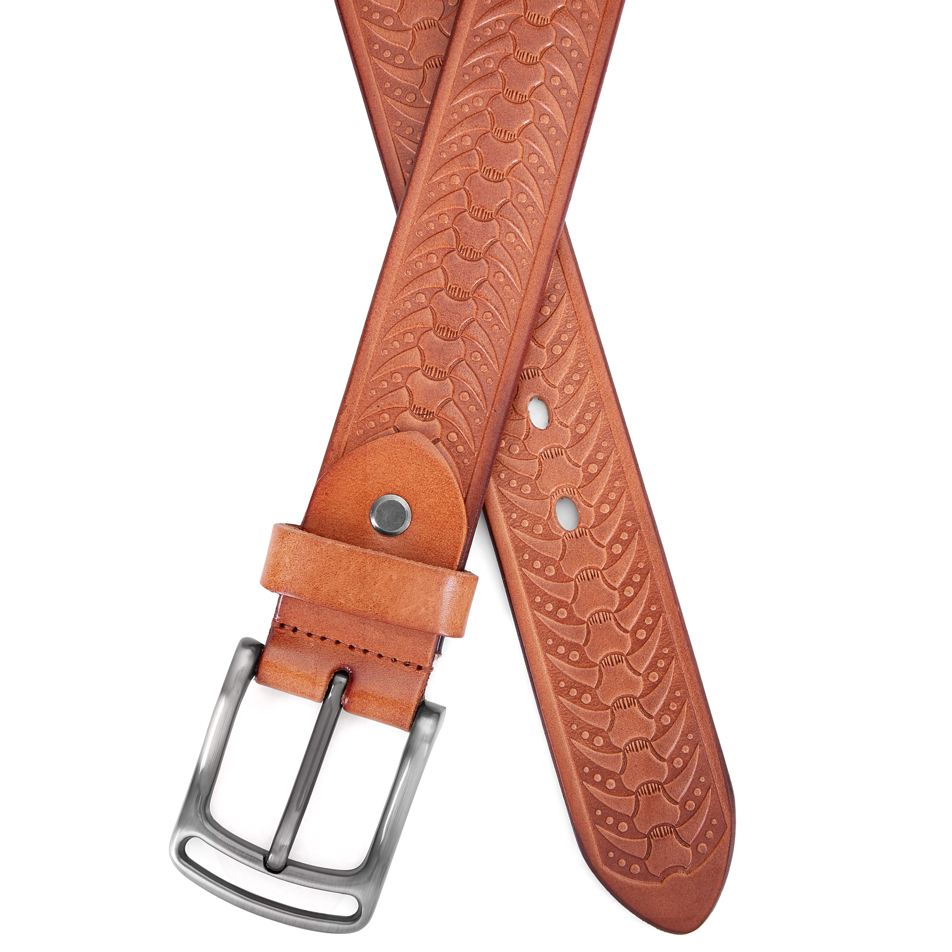 Viskinvärinen kohokuvioitu vyö - 3