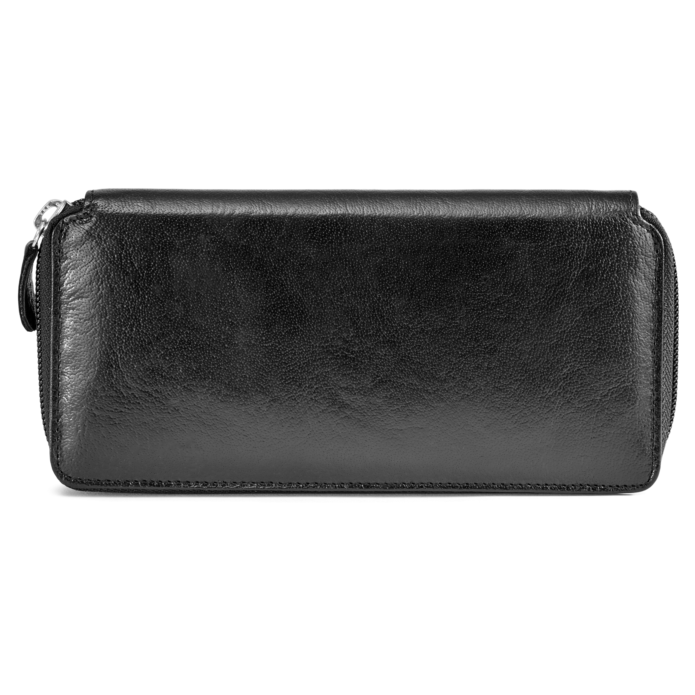 Kožená čierna peňaženka California v štýle harmoniky - 4